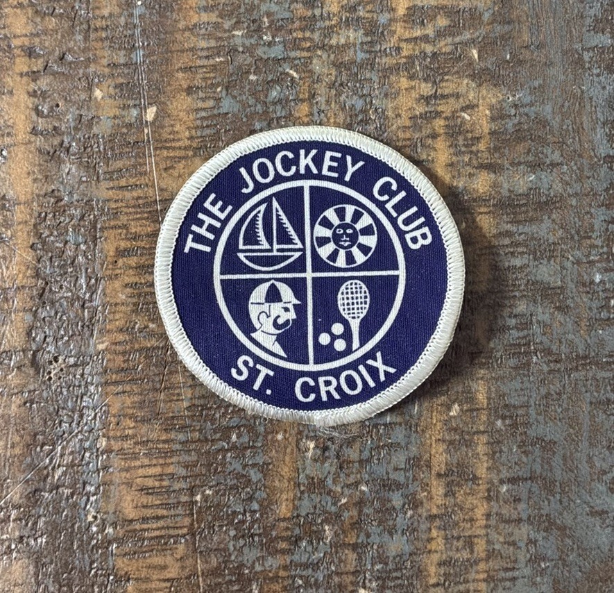Vintage The Jockey Club St. Croix Virgin Islands Beach Resort Patch NOS 1970s