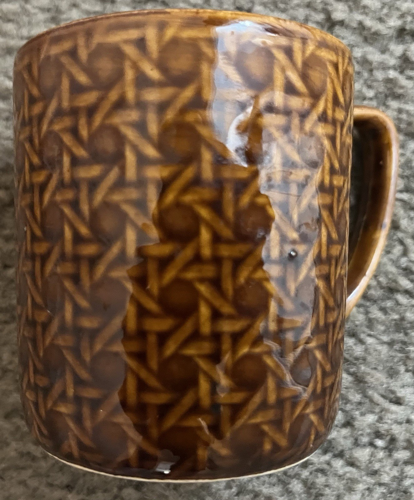 Vintage Brown Coffee Cup Marked JAPAN