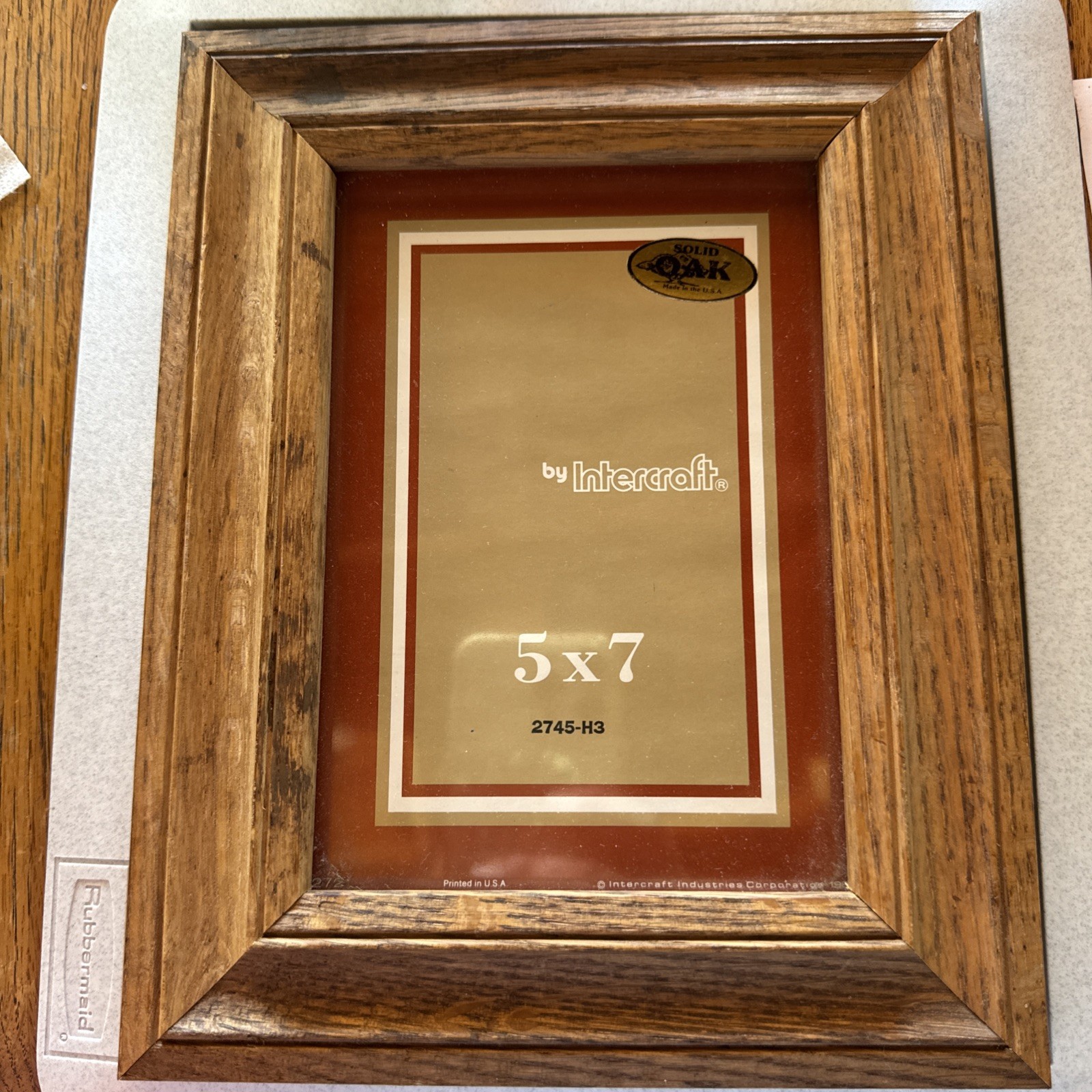 Vintage Intercraft Picture Frame 5X 7 Wooden Frame Wall and Table Mount #2745-H3