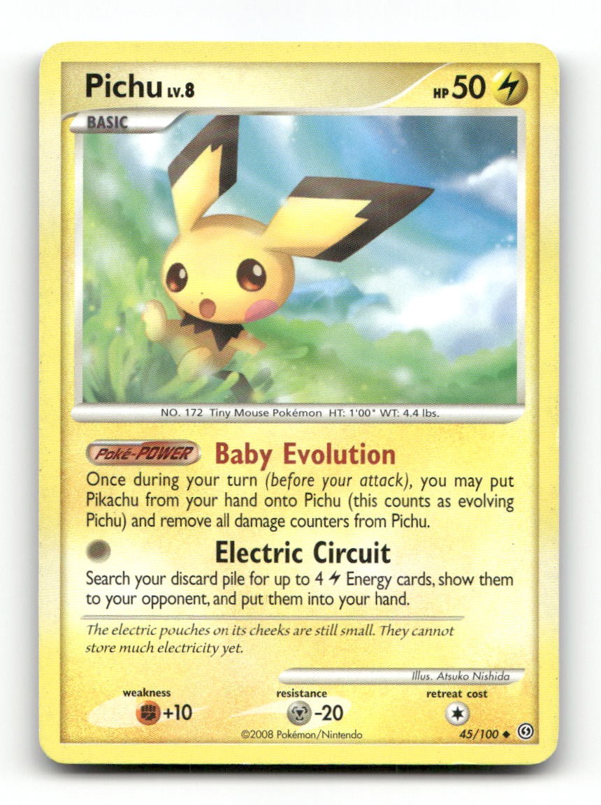 Pichu 45/100 Uncommon SF Stormfront Pokemon LP