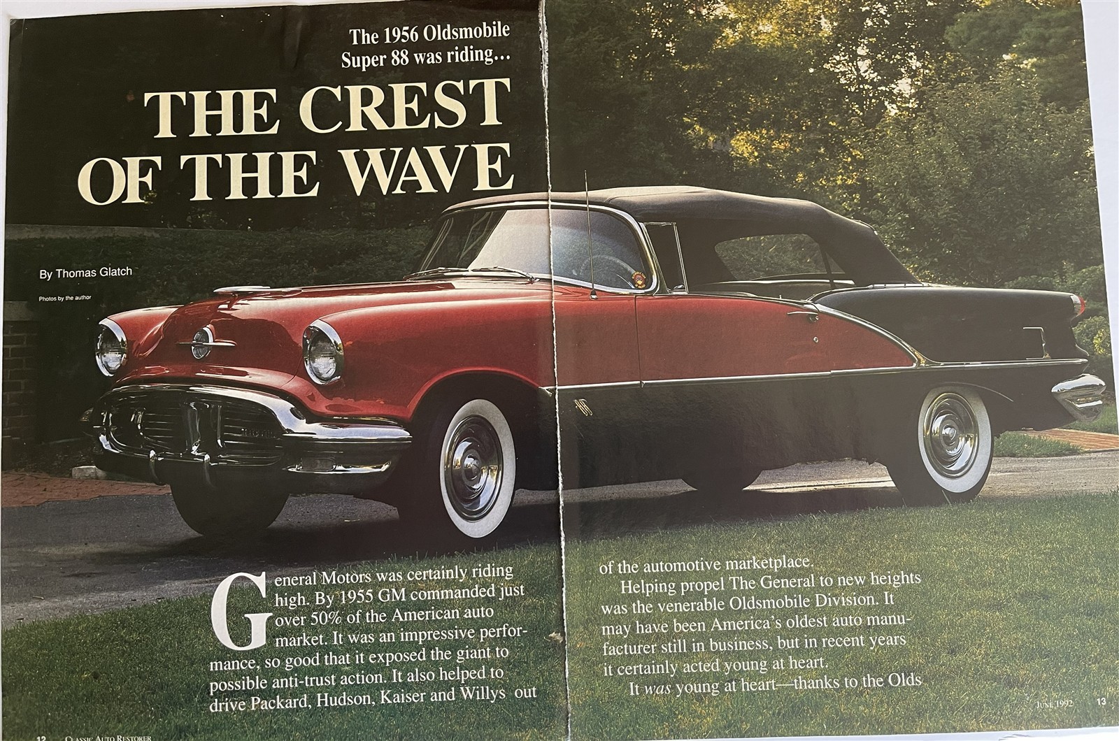 1956 OLDSMOBILE 88 CONVERTIBLE 5 pg Article