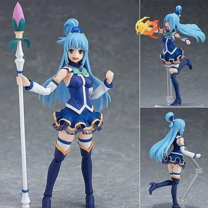 Figma #399 Konosuba Aqua Anime Action Figure Collectible Model Toy Megumin Style