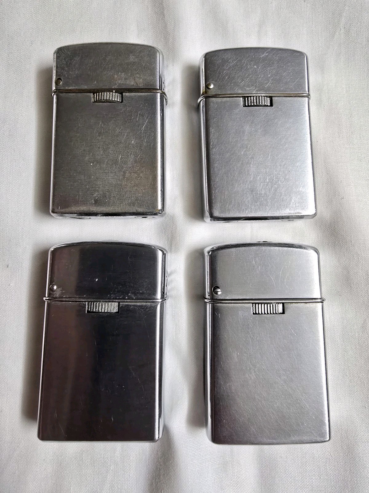 Vintage Sarome Set Of 4 Butane Gas Flip-Top Lighter. RARE
