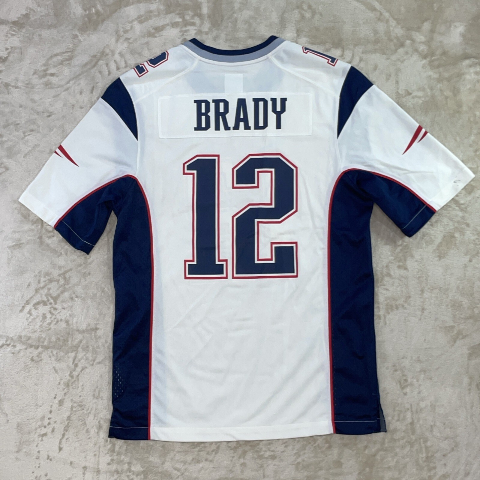 Nike NFL New England Patriots Tom Brady #12 Super Bowl LIII White Jersey Mens S