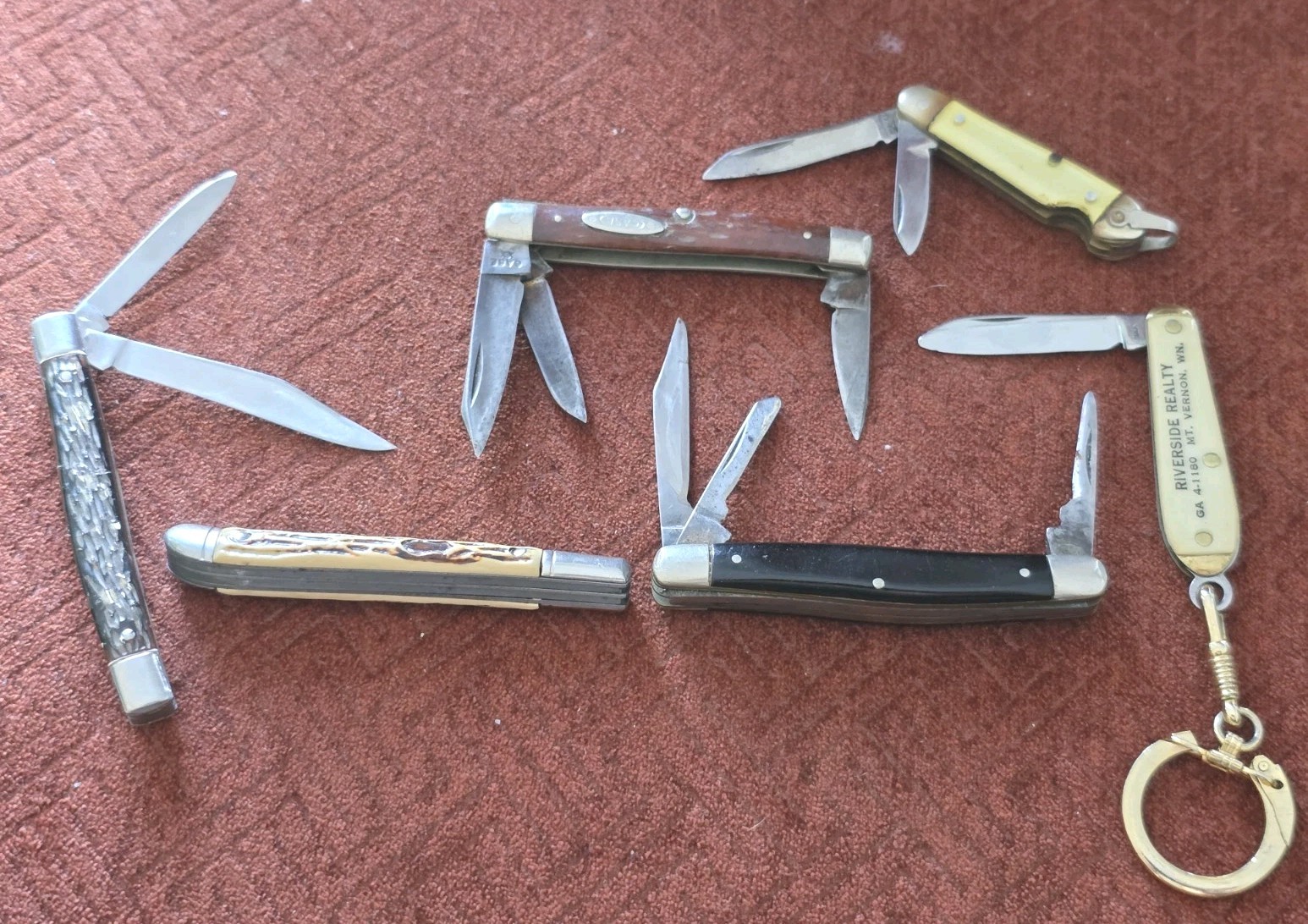 Vintage case xx 1940-64 red bone handle & Others Pocket Kinfe lot