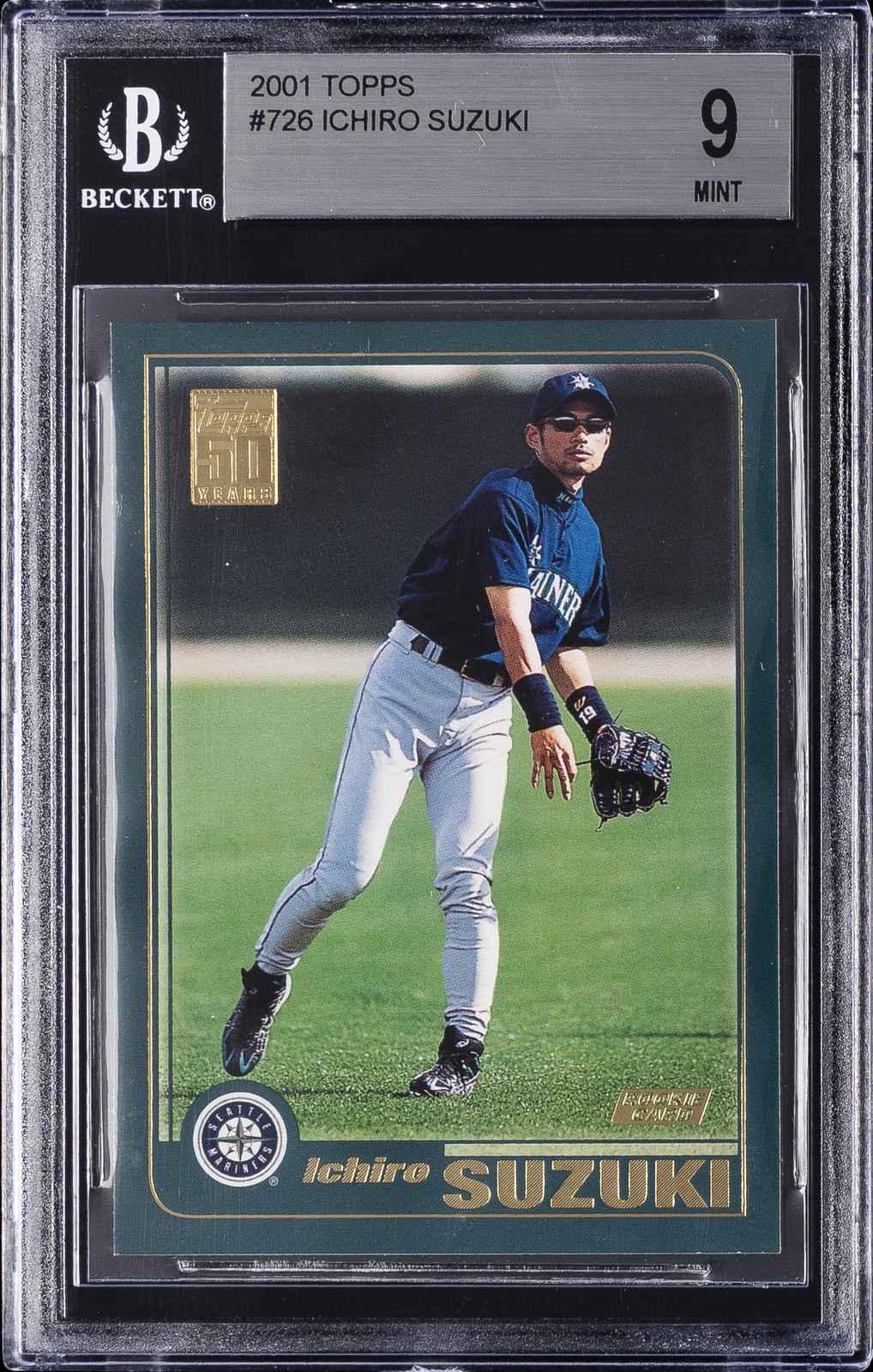 2001 TOPPS #726 ICHIRO SUZUKI BGS 9