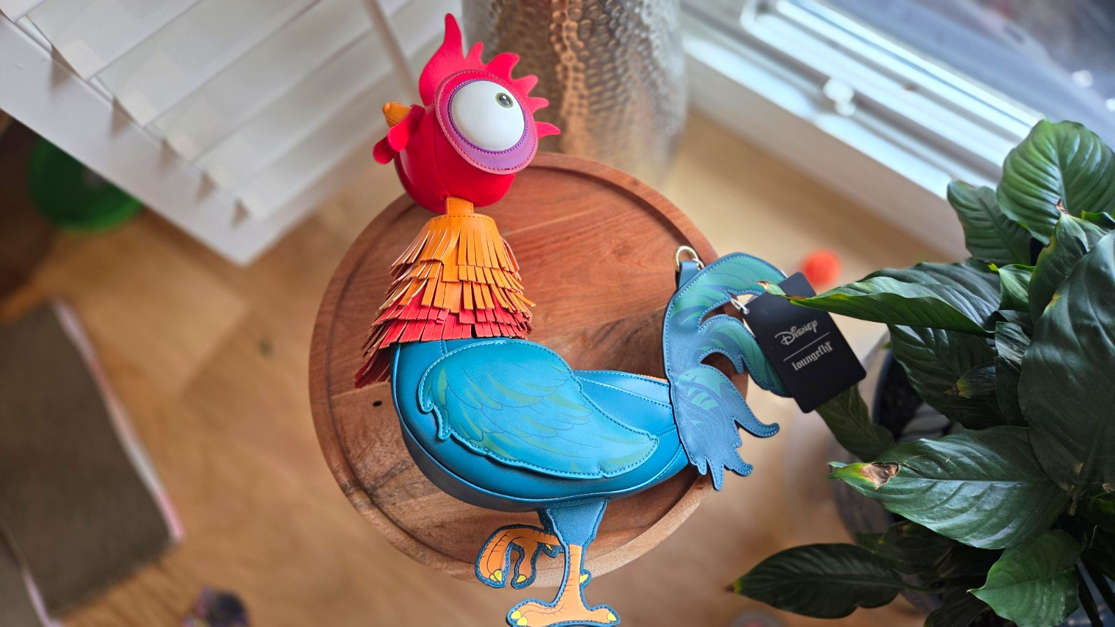 Loungefly Disney Moana Hei Hei Rooster Small Crossbody Bag Blue Red Orange