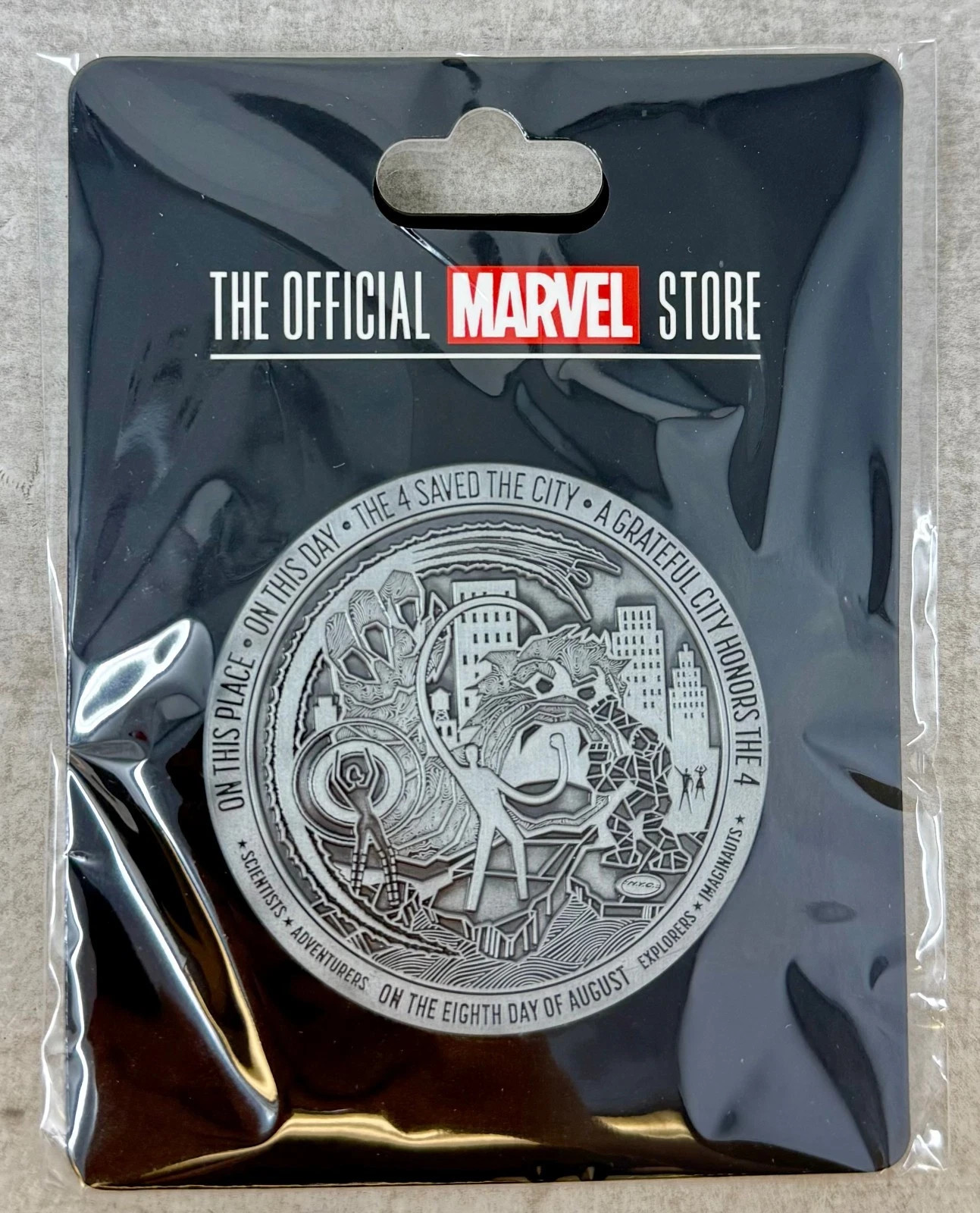 SDCC 2025 Marvel The Official Marvel Store Fantastic Four FF4 Pin In Hand