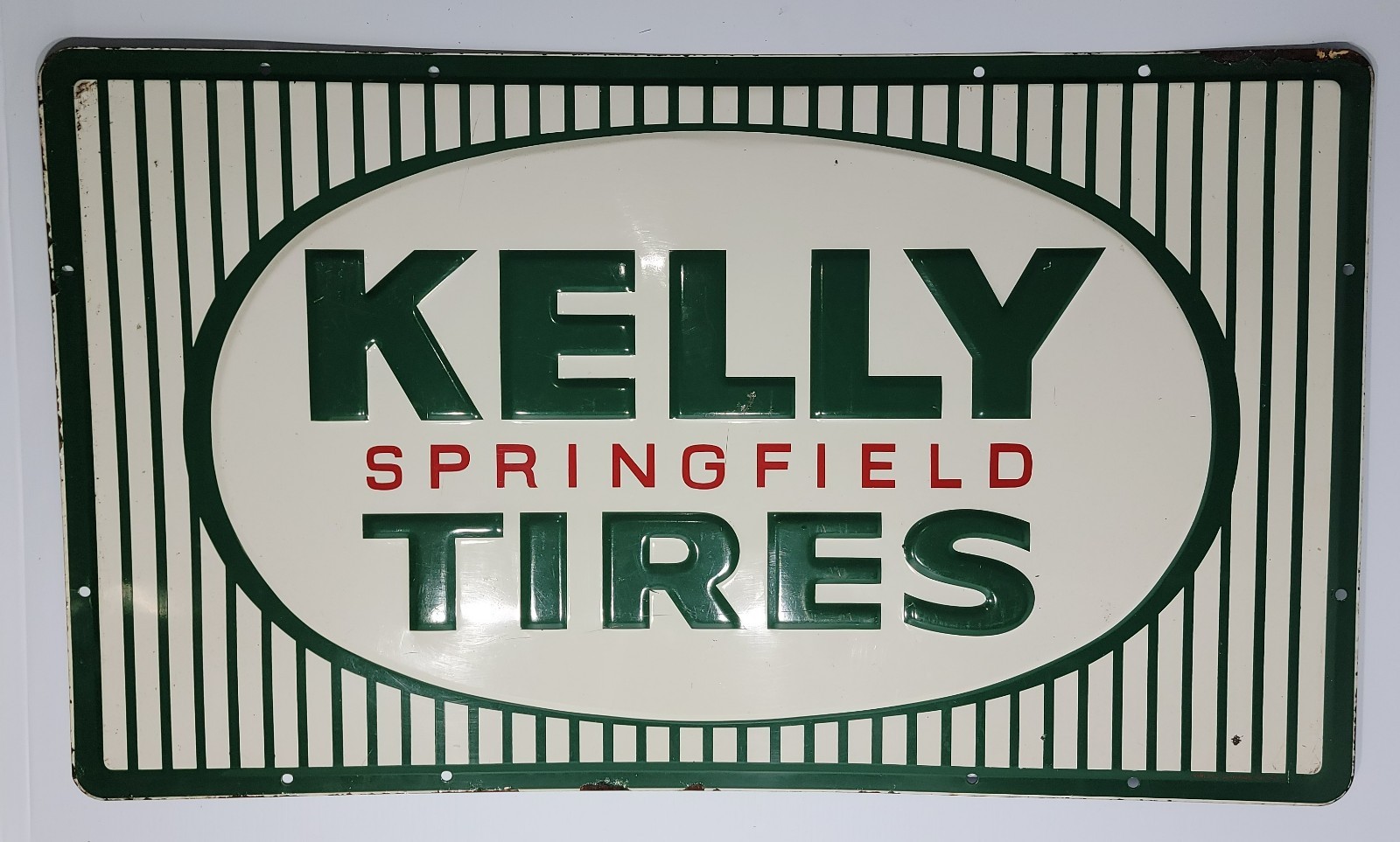 Vintage 1965 KELLY SPRINGFIELD TIRES painted metal ad sign 36\