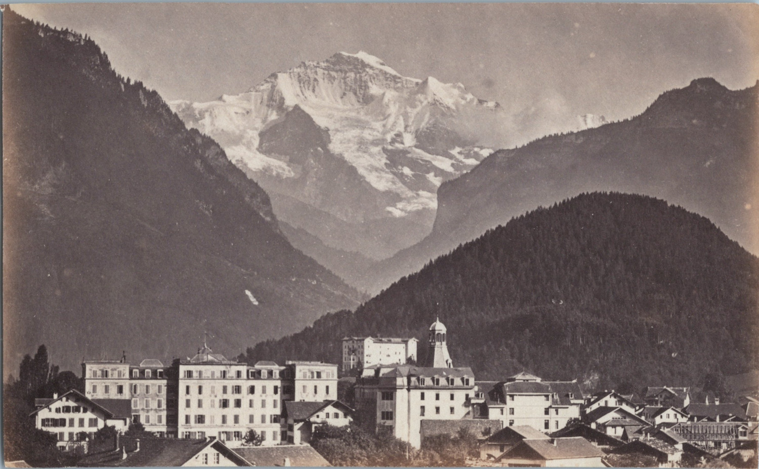 Switzerland, Interlaken and the Jungfrau, vintage print, ca.1900 vintage print print