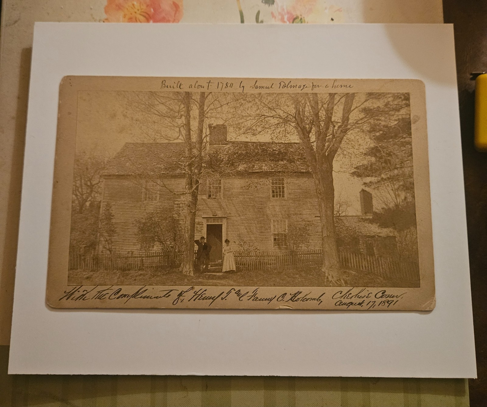 1763 Josiah Talmadge House 1891 Antique Photo Cheshire CT Rev War Archive Lot 