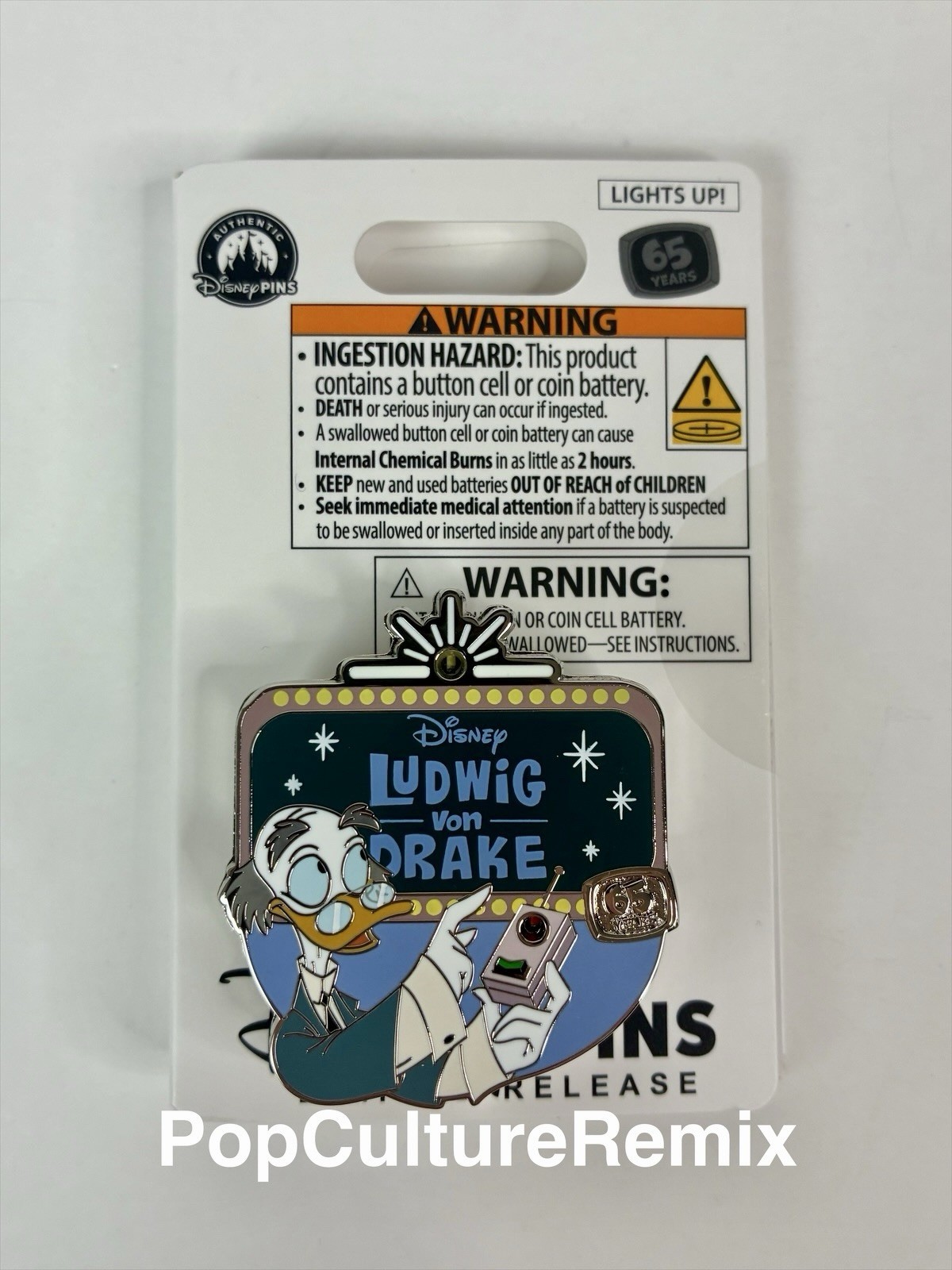 2026 Disney Parks Ludwig Von Drake 65th Anniversary Light Up LR Pin