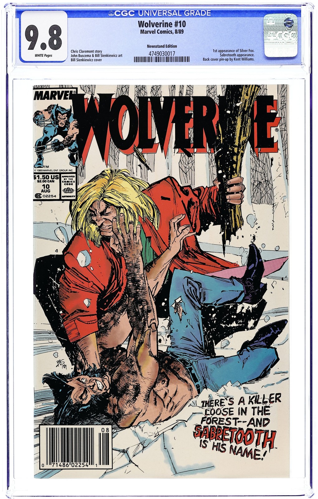 Wolverine #10N CGC 9.8 Newsstand 1989 4749030017