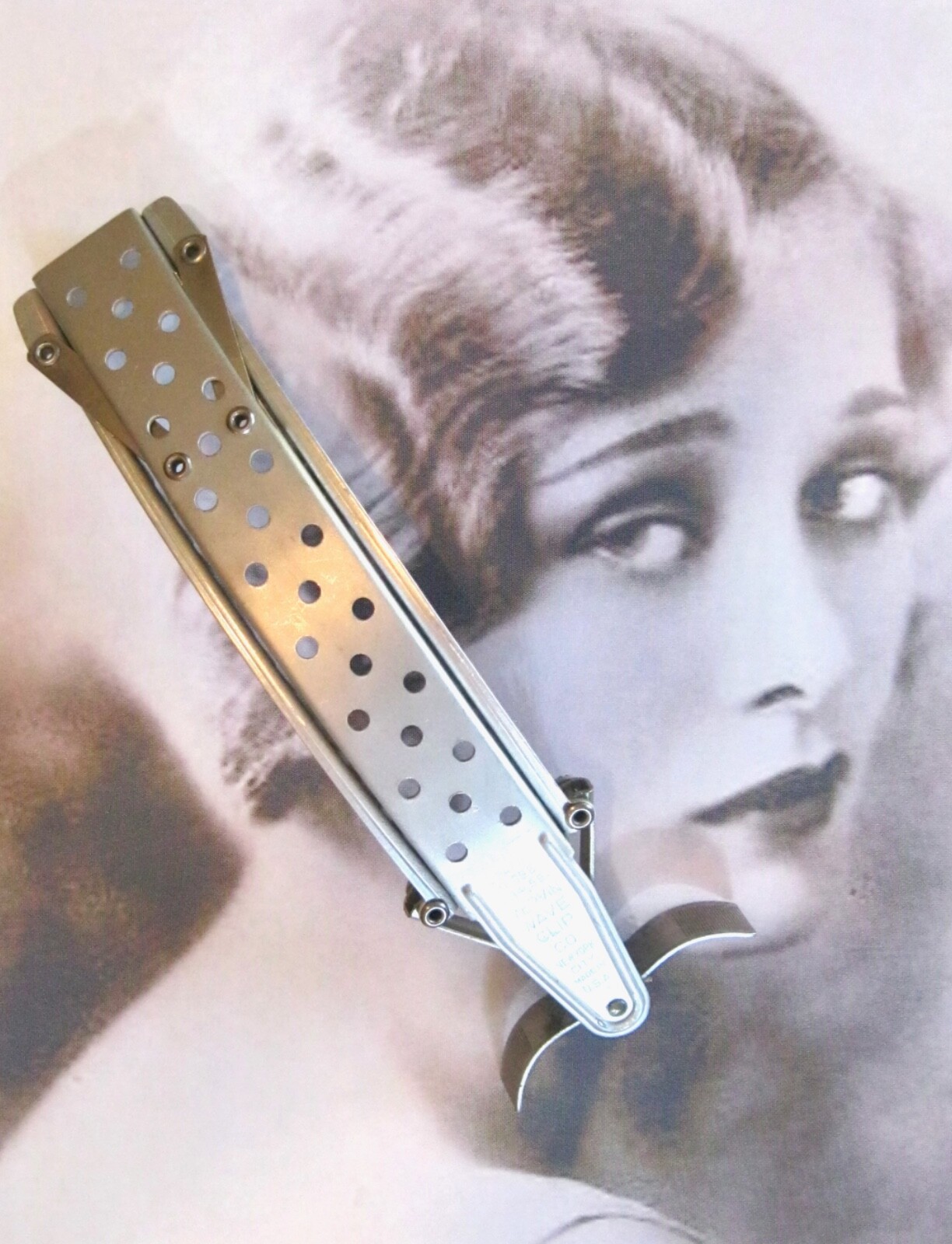 RARE VINTAGE ART DECO MECHANICAL HAIR WAVE TOOL WAVING DEVICE MERVIN WAVER CLIP
