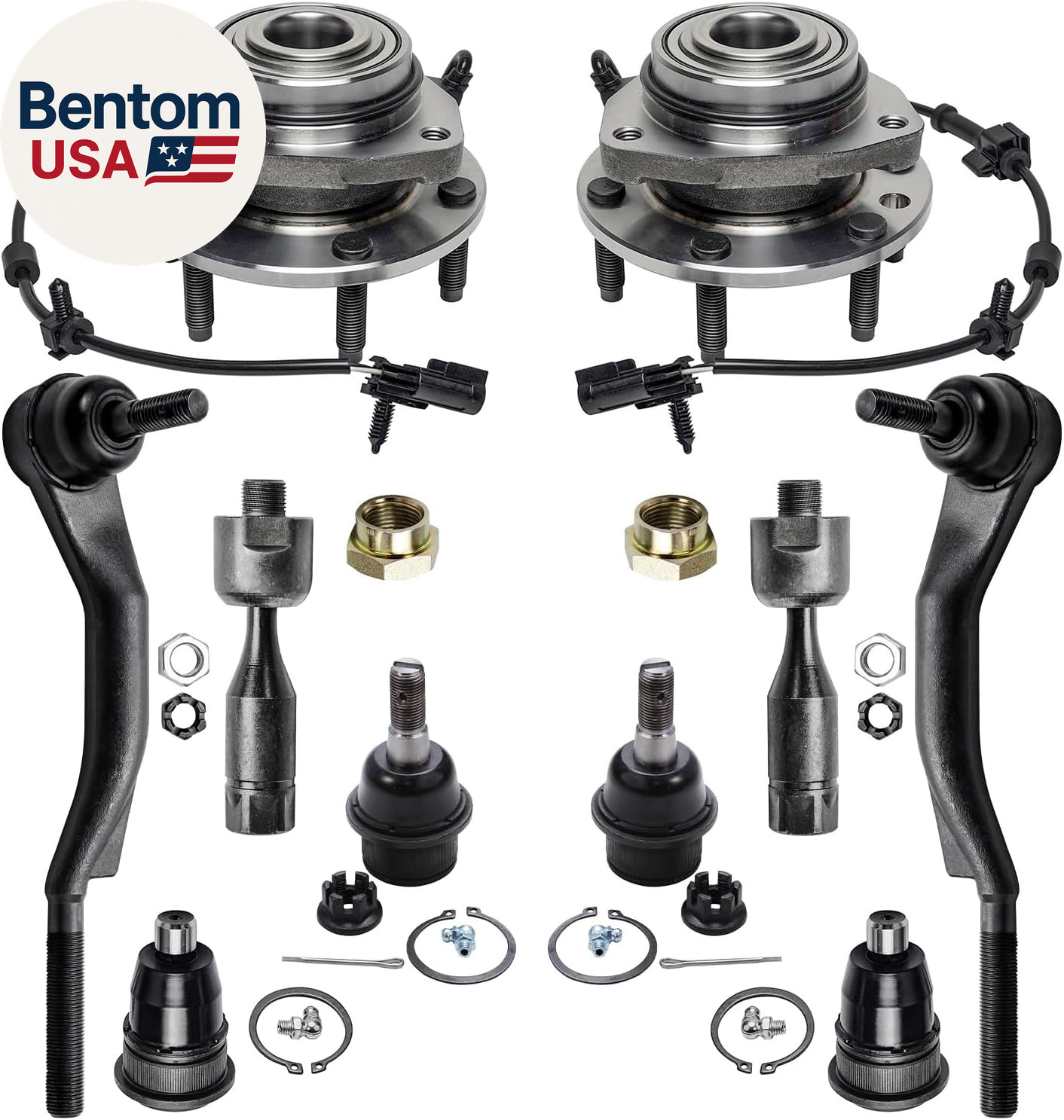 - 12Pc Front Suspension Kit for Chevy Trailblazer EXT GMC Envoy XL XUV Buick Rai