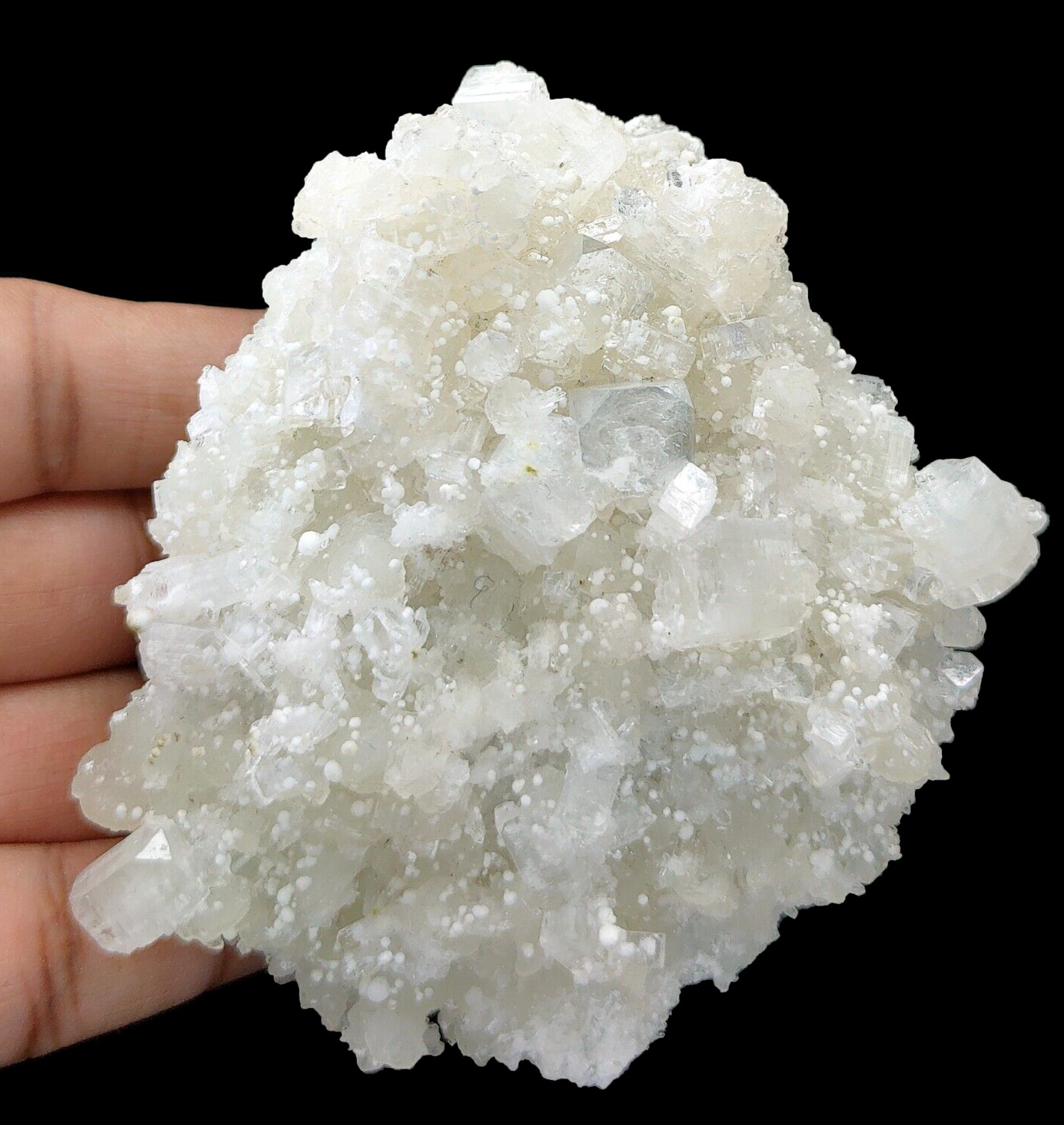 325g Apophyllite, Prehnite & Gyrolite on Base - Rock, Crystal, Mineral - India
