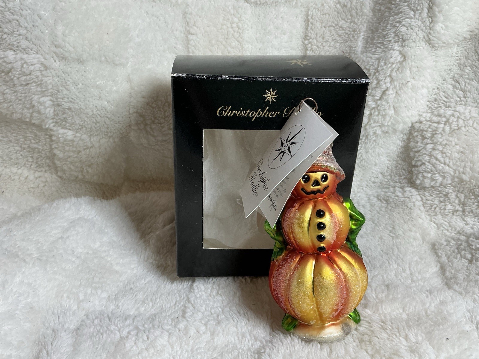 CHRISTOPHER RADKO LEADER OF THE PATCH JR Ornament Halloween 999300 Lt Orange