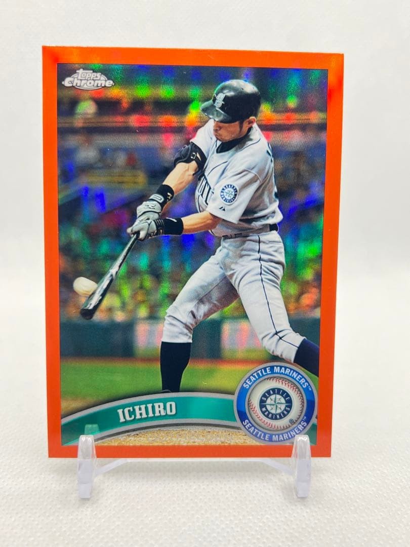 Rare 2011 Topps Chrome Orange Limited Parallel Ichiro Suzuki #cc6d6f