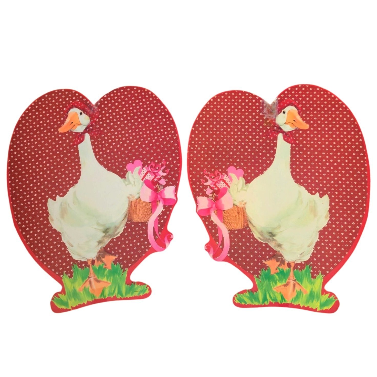 Vintage Valentines day ducks LaPiccolo Eureka Sweetheart Decor anthropomorphic 2