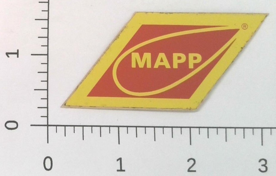 Vintage MAPP Gas Logo Industrial Advertising Sticker Decal
