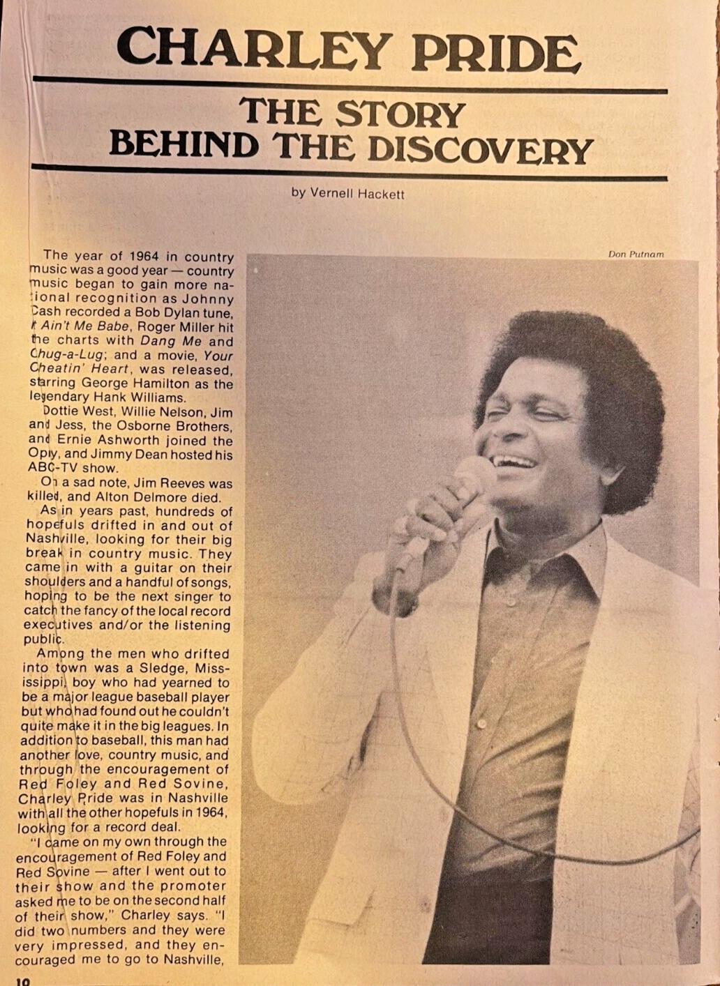 1982 Country Singer Charlie Pride