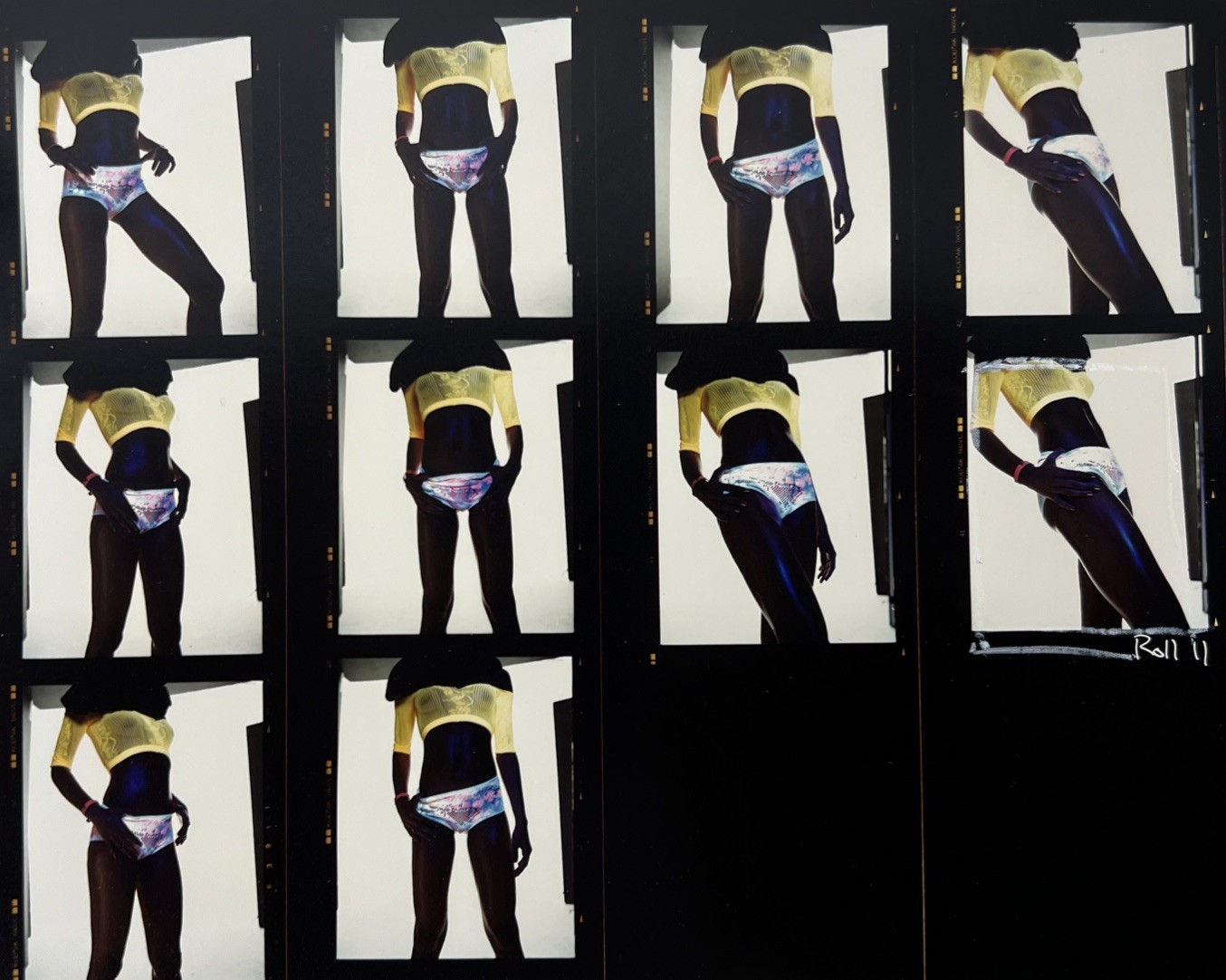 Original Studio Contact Sheet Print – Fashion / Beauty Model James Mountford