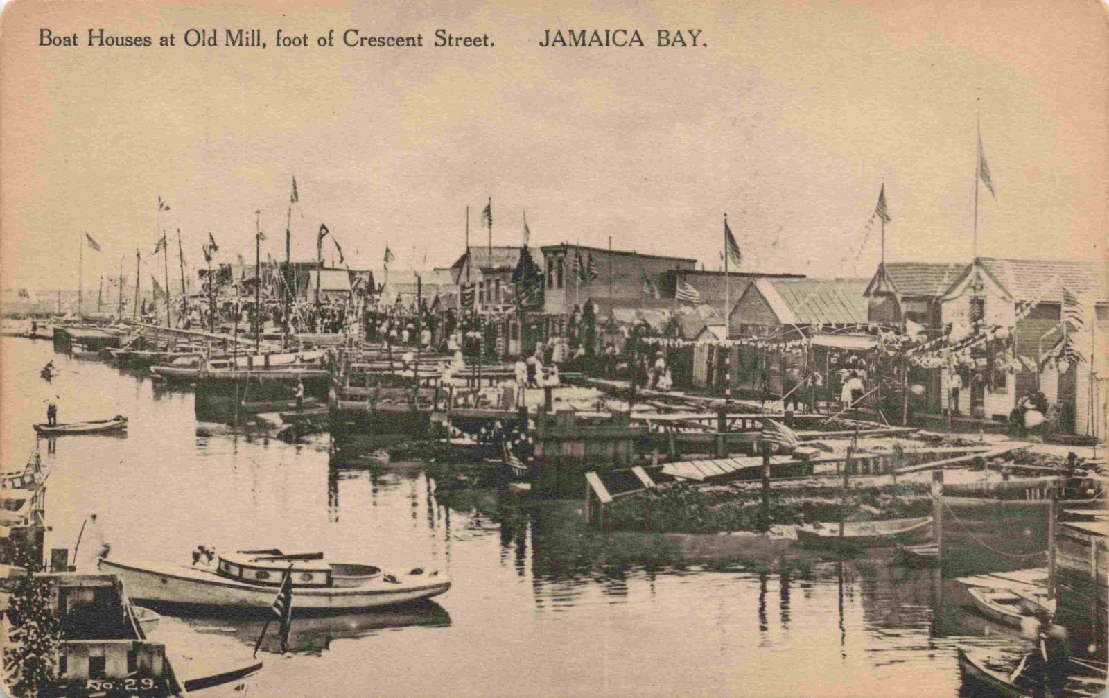 The Boat Houses At Old Mill, Foot Of Crescent Street, Jamaica Bay, Queens NY NY