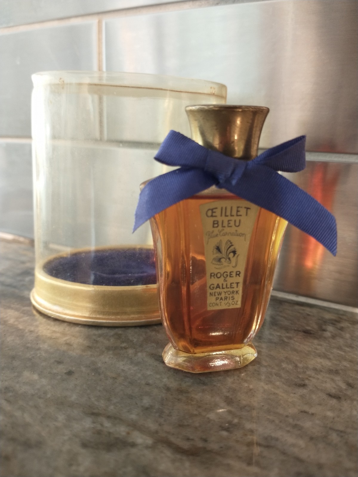 Vintage 1940s Oeillet Bleu RogeR Gallet Perfume VERY RARE NIB