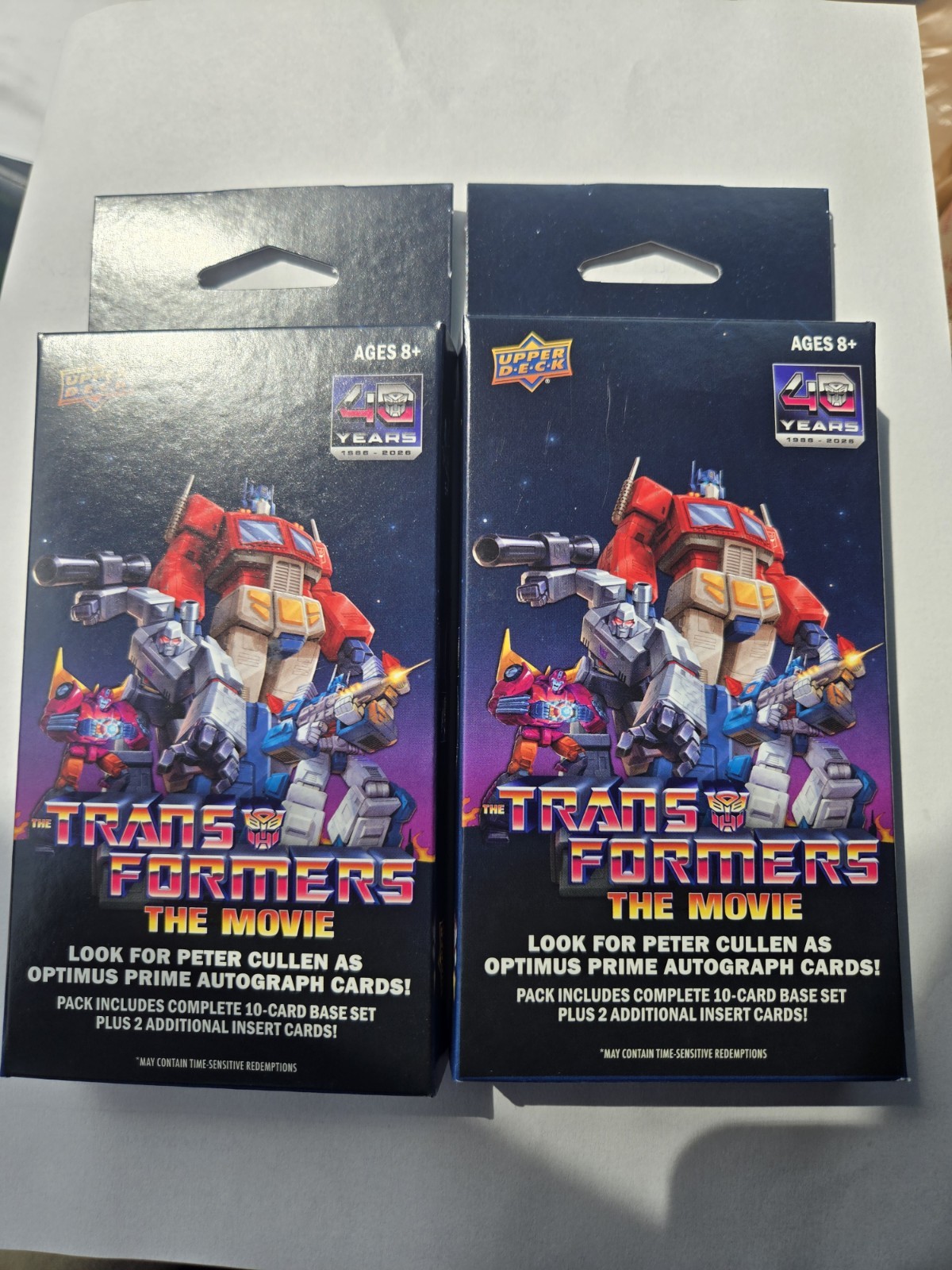 Upper Deck Transformers: The Movie 2 Boxes 12 Cards Peter Cullen Signed
