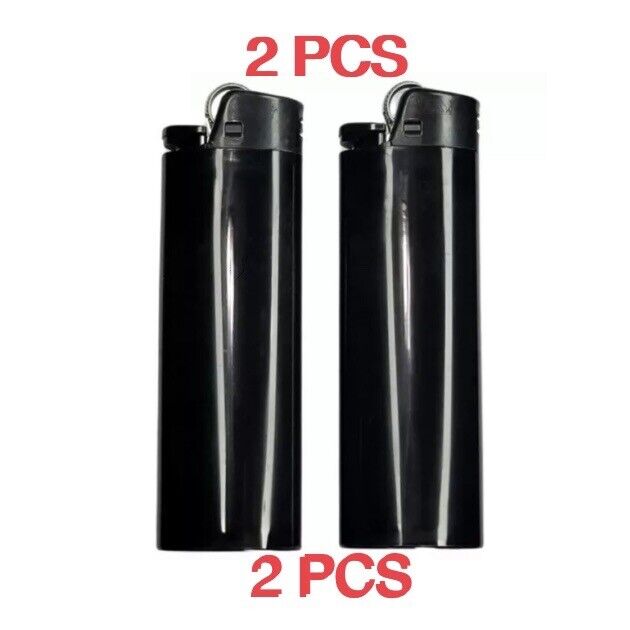 2PCS LIMITED EDITION All Black BiC Lighter Classic Maxi