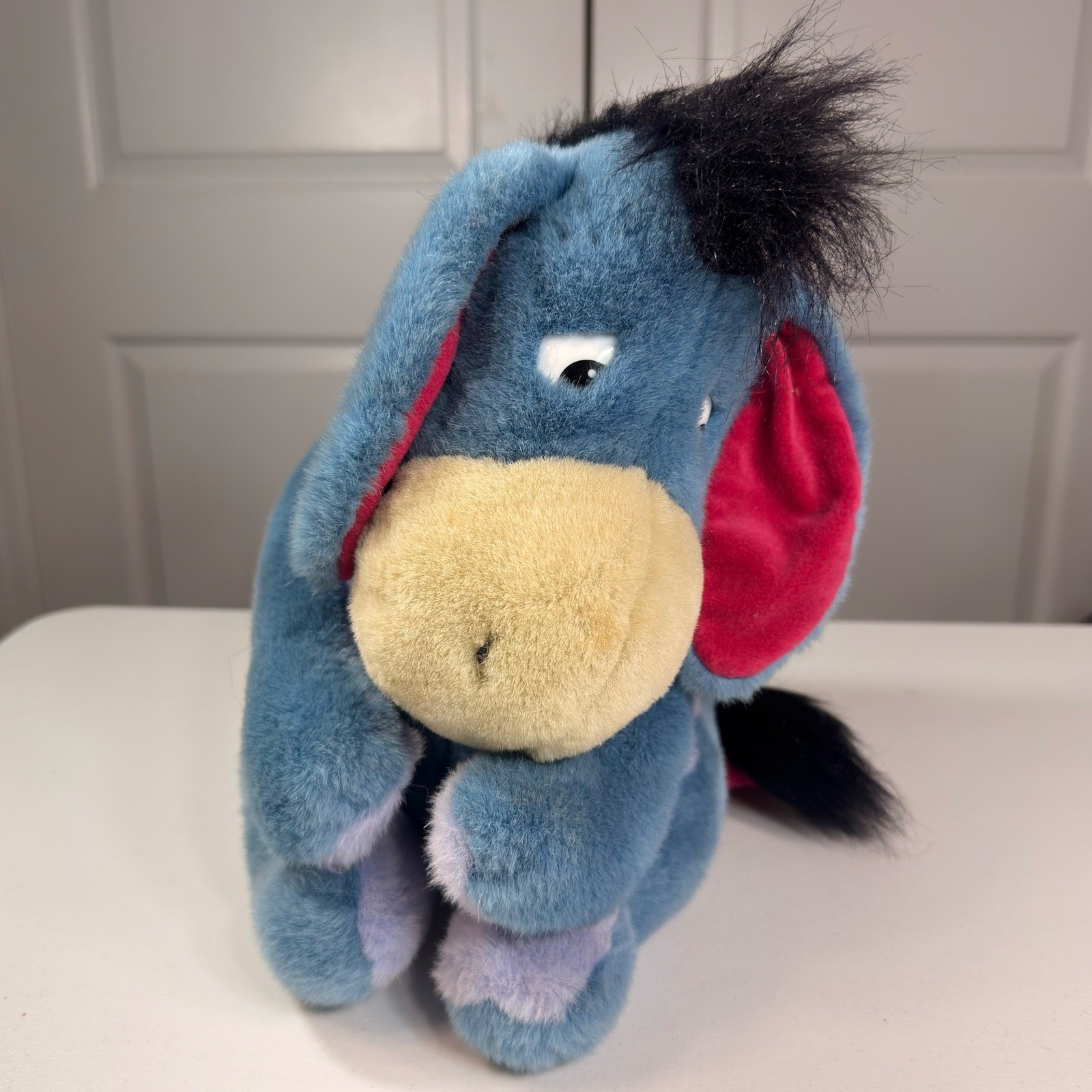 Disney Eeyore Plush Winnie the Pooh Stuffed Animal Detachable Tail Blue 14in
