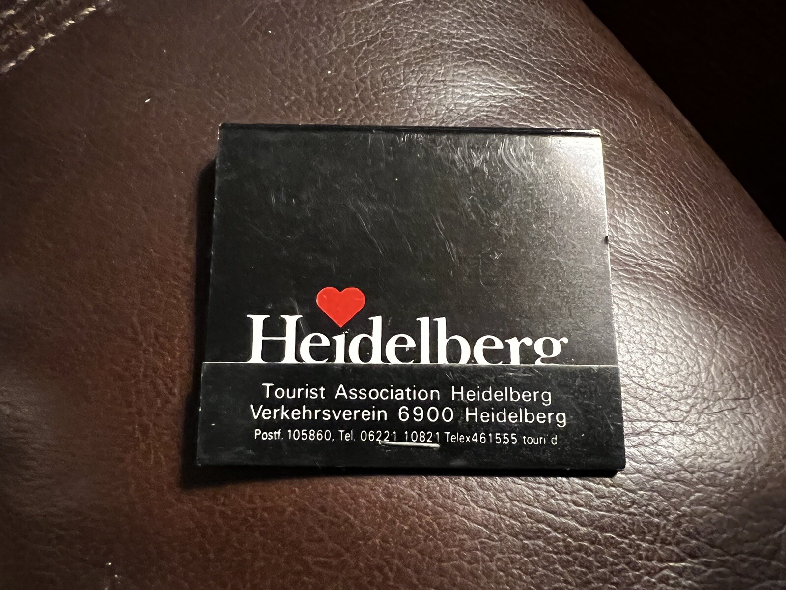 Heidelberg Tourist Association, Germany, Full Unstruck Matchbook