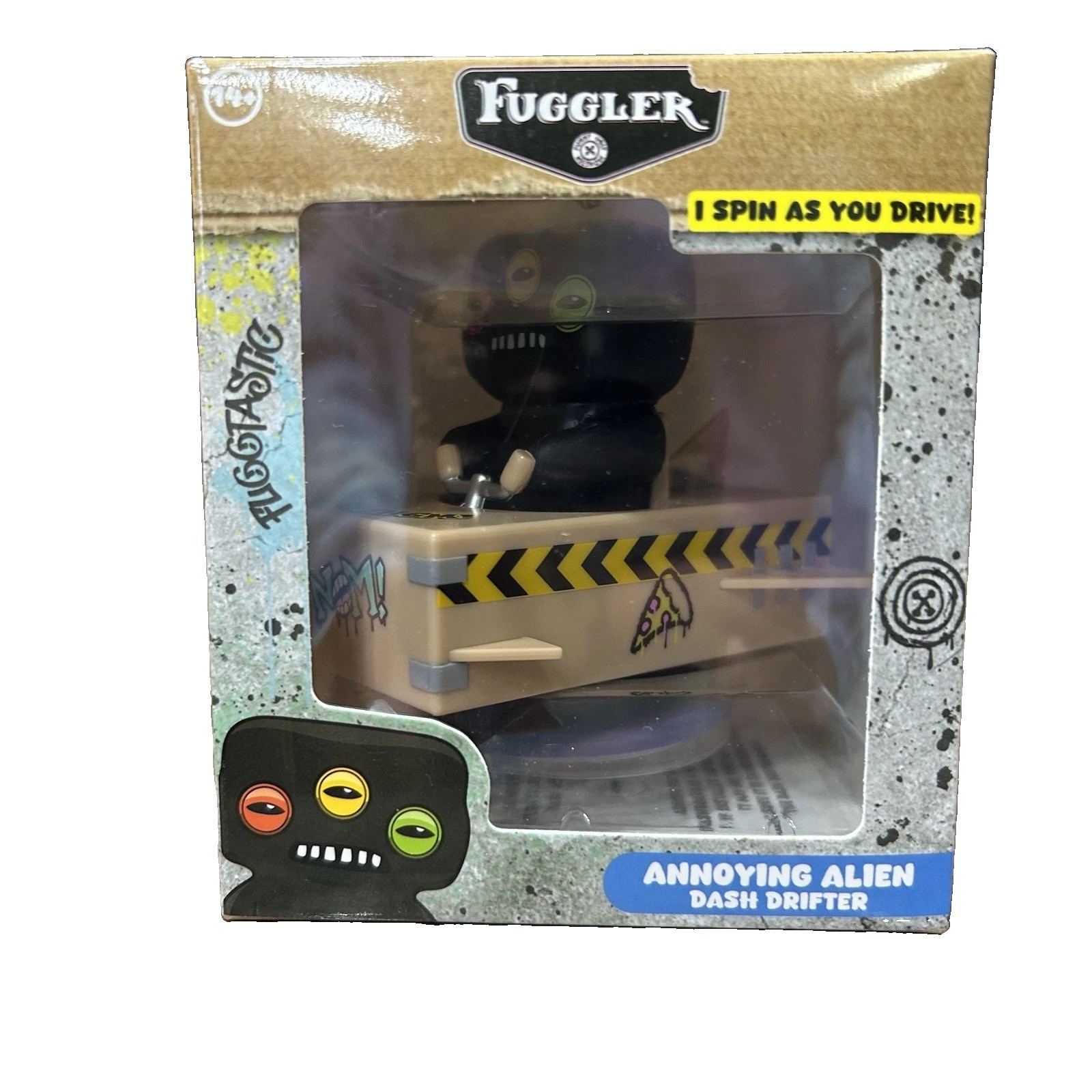 Fuggler Dash Drifter Annoying Alien Car Dashboard Spinning Figure Toy NIB NEW