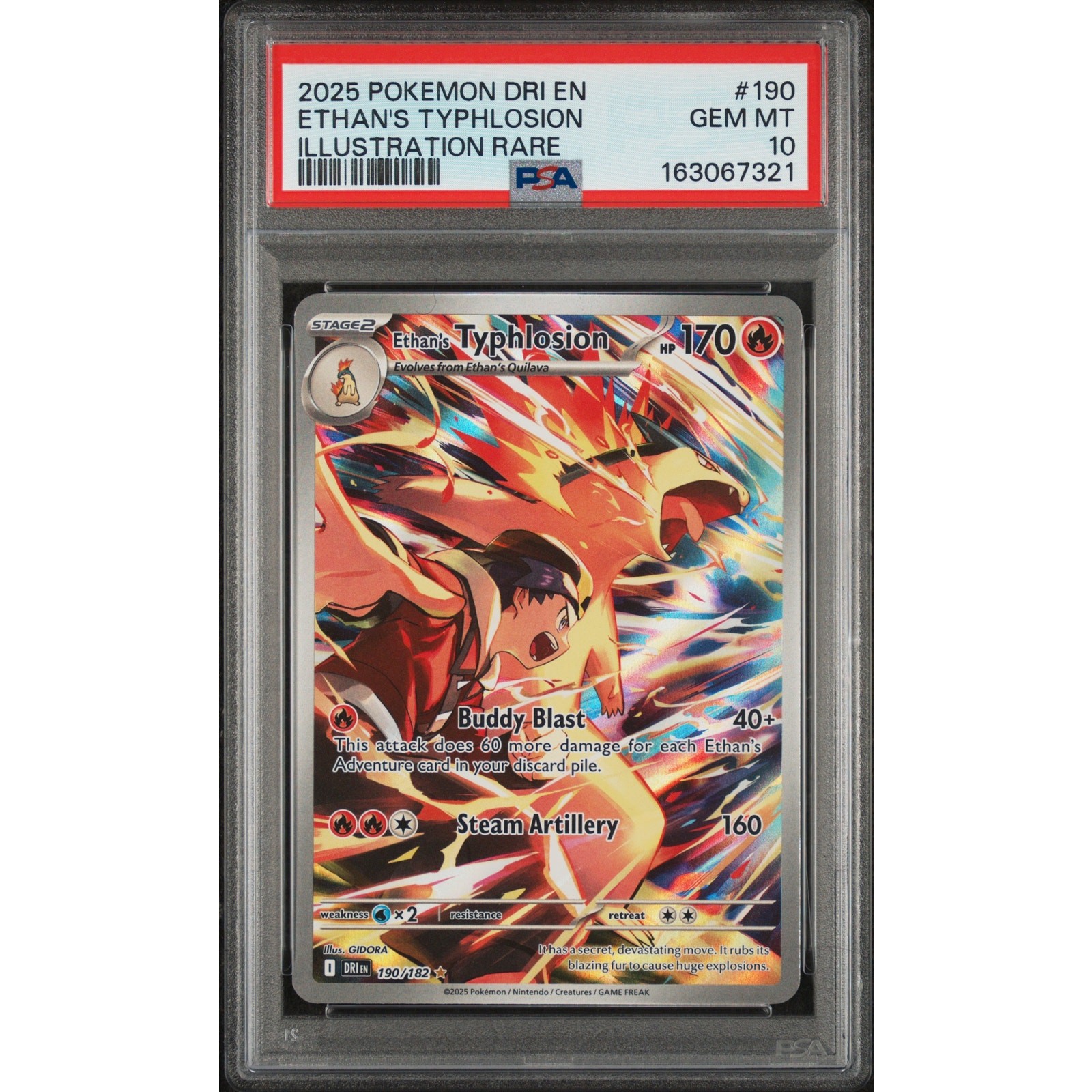 2025 POKEMON DRI EN-DESTINED RIVALS #190 ETHAN\'S TYPHLOSION ILLUSTRATION RARE