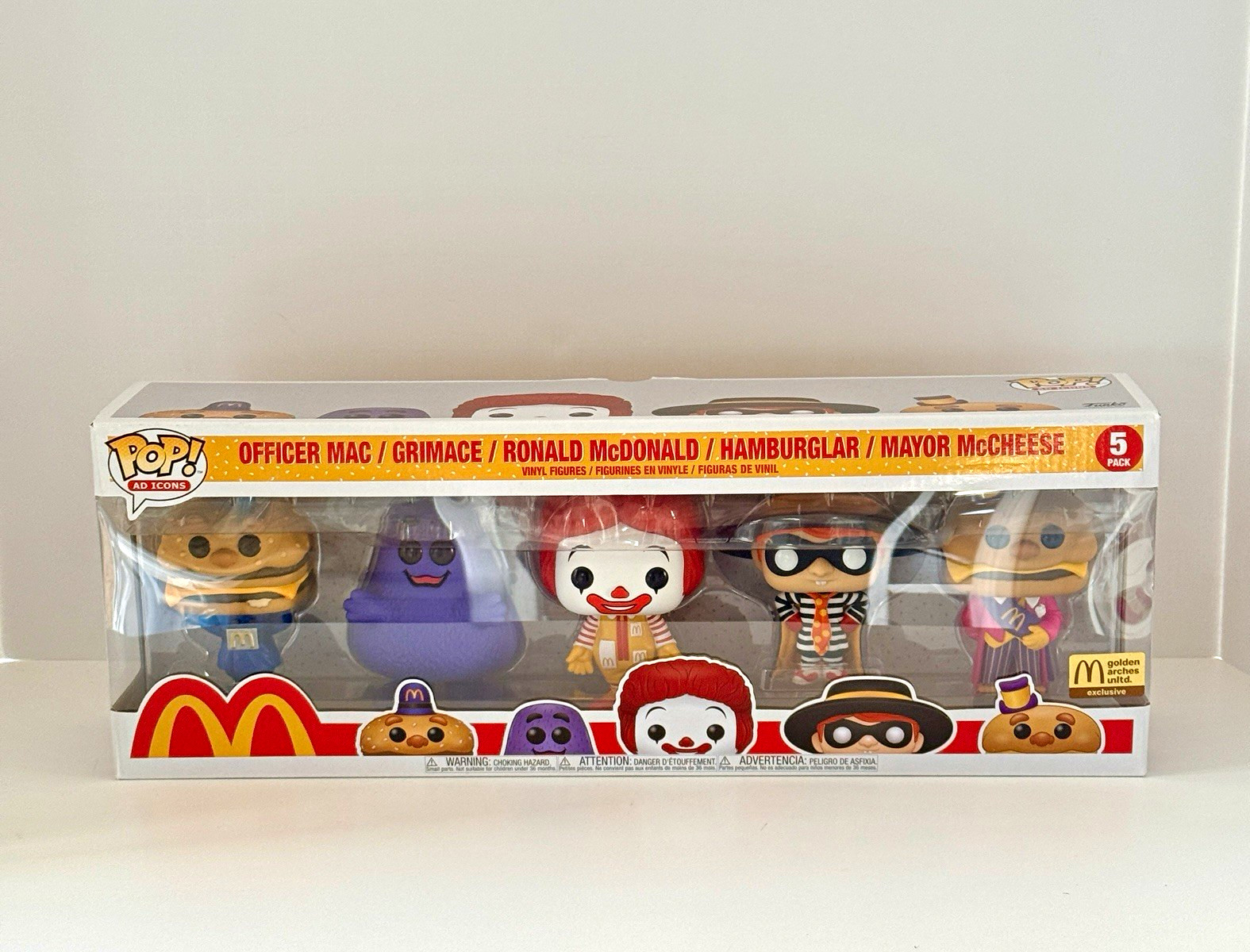 Funko Pop McDonald\'s Ad Icons 5-Pack Vinyl Figures Golden Arches Exclusive