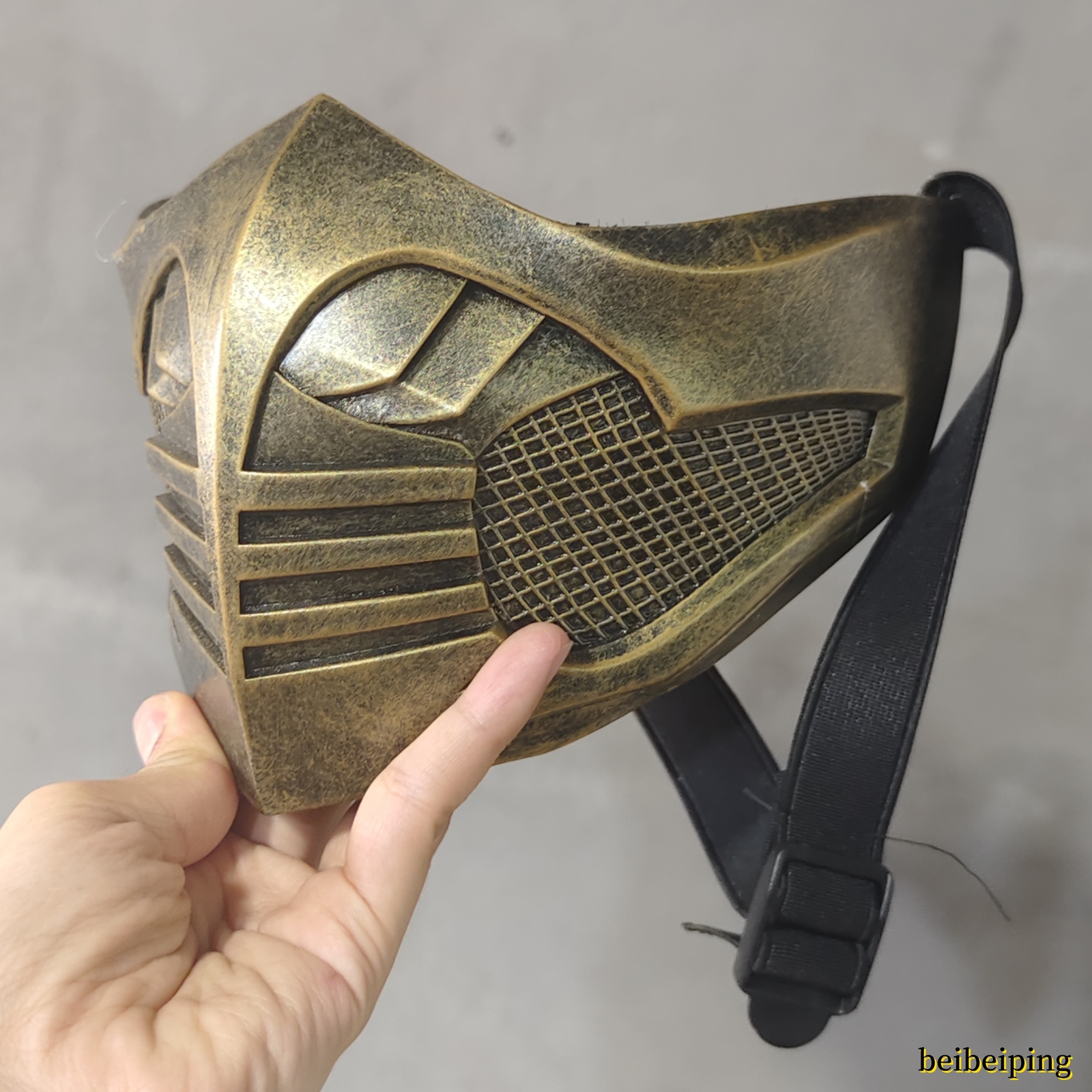 Mortal Kombat Hanzo Hasashi FRP Mask Cosplay Game Prop Scorpion Half Face Mask 