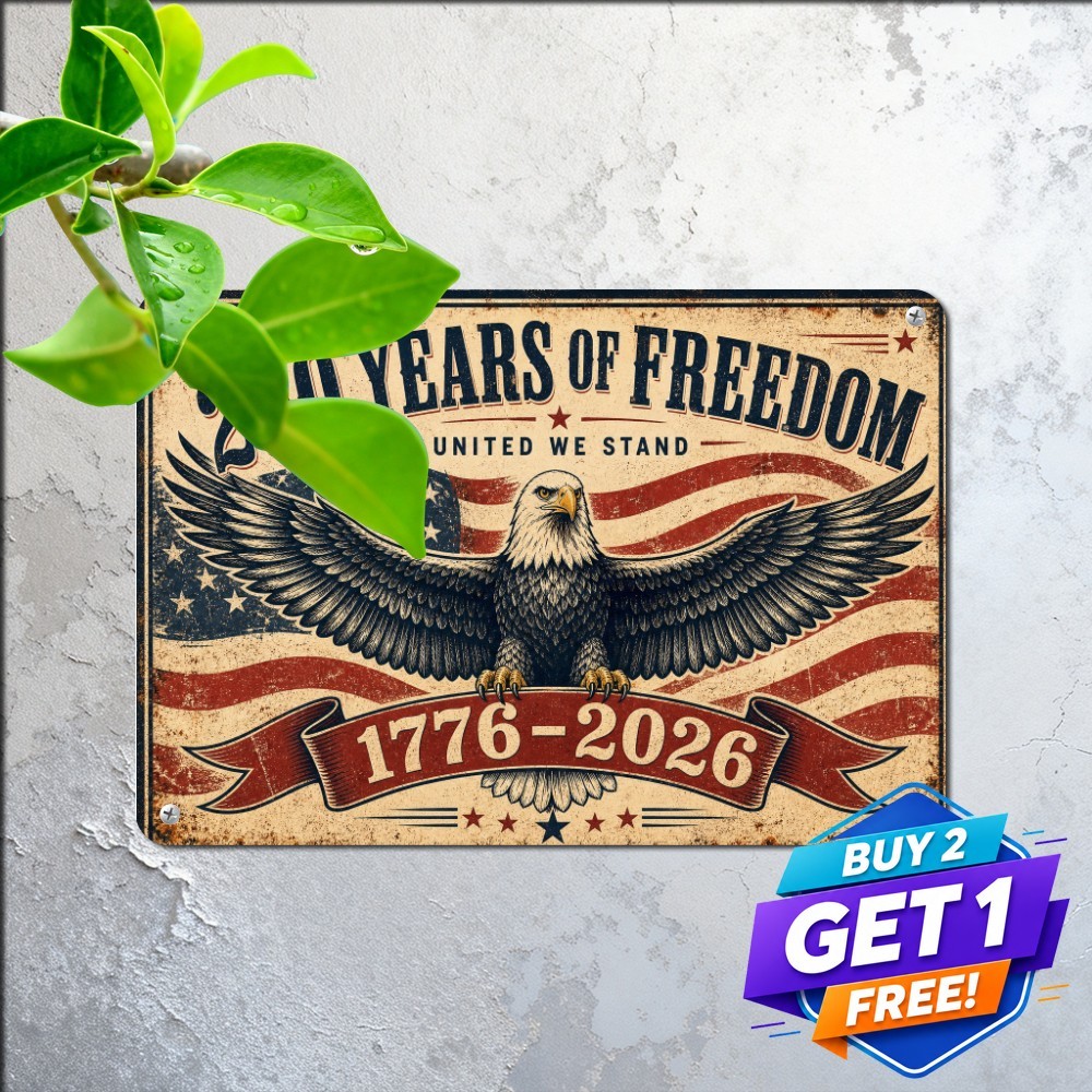 Patriotic Uncle Uncle Top Hat Independence Fourth July Metal Tin Sign 8x12