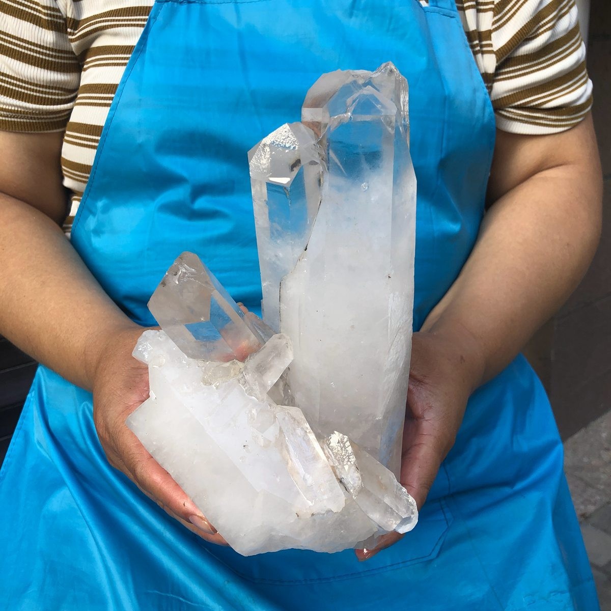 6.31LB Natural Transparent White Quartz Crystal Cluster Specimen Healing 6717