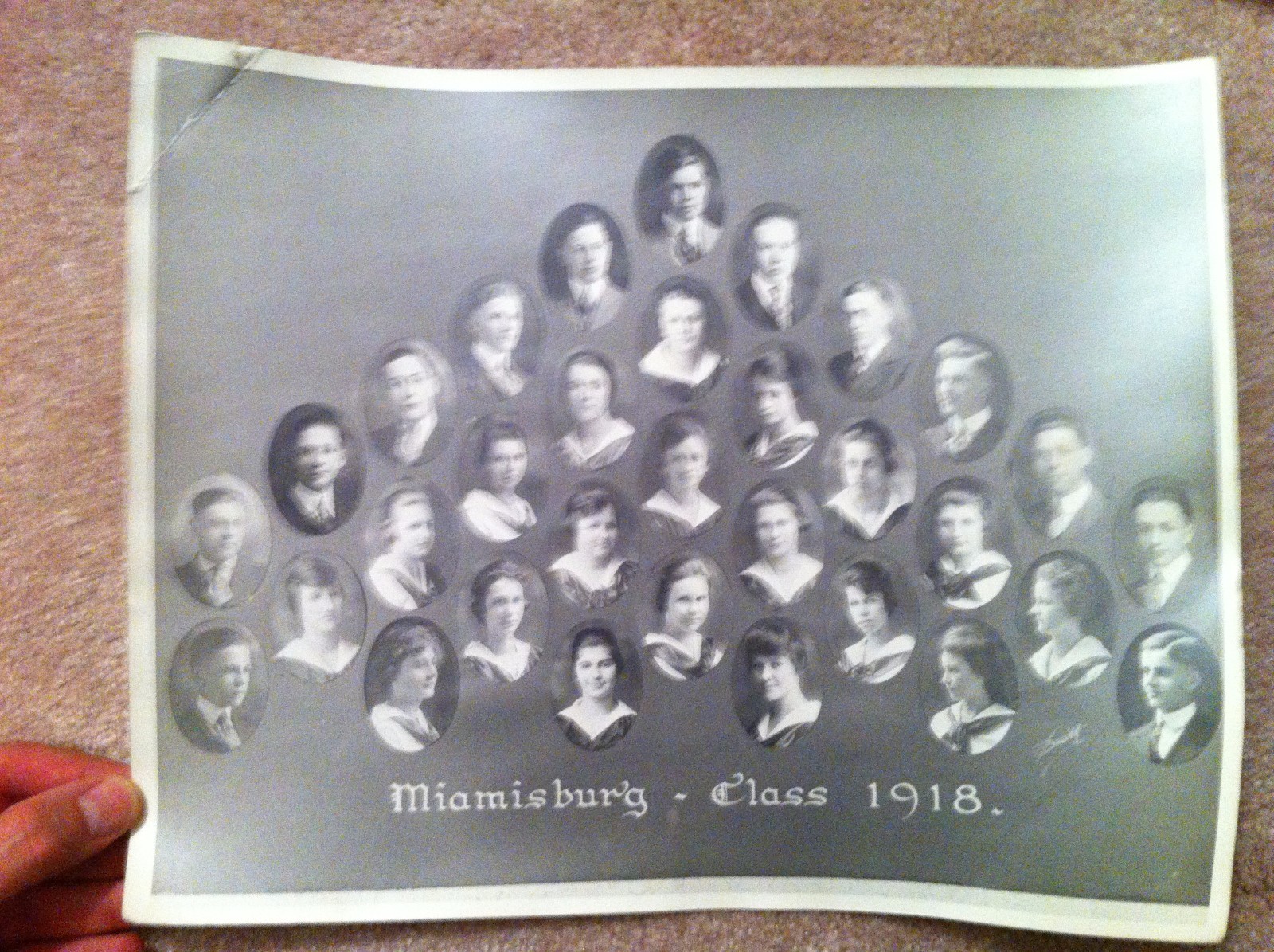 Miamisburg High School 6 Class Photos: 1918, 1919, 1930, 1931, 1933, 1934 Ohio