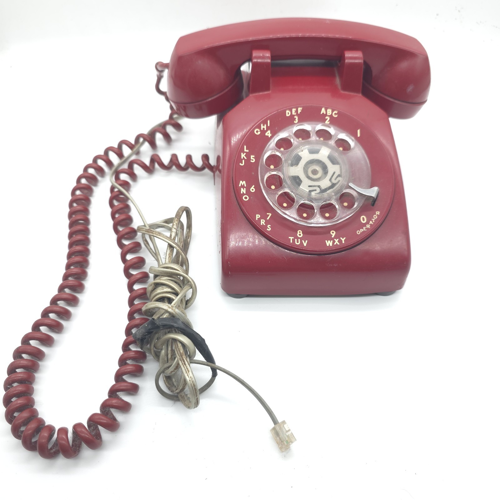 Vintage American Automatic Electric Model 500 RED Rotary Dial Telephone - 1972 