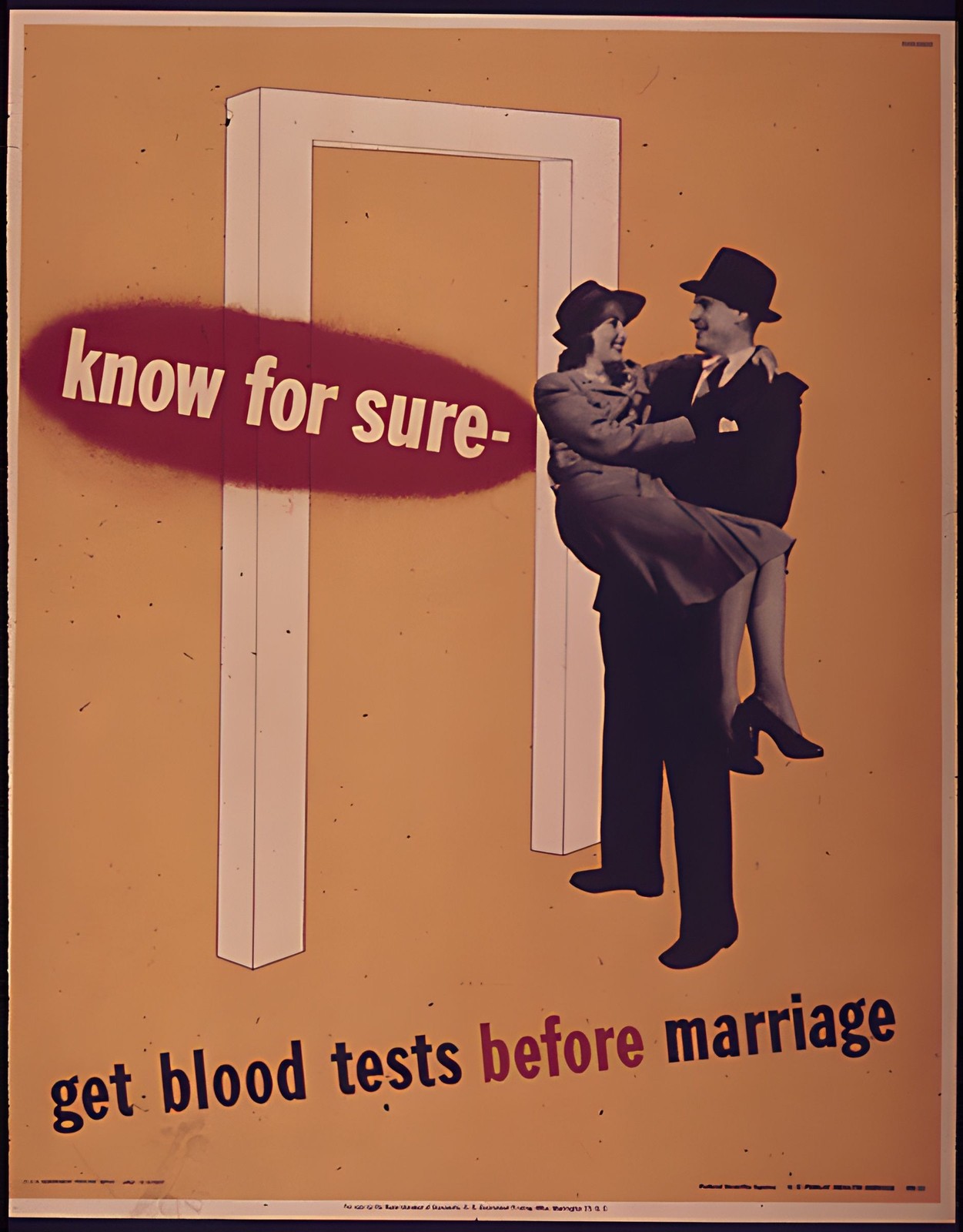 Retro 1940s Know for Sure Public Health Poster - 24x36 Print 🩸
