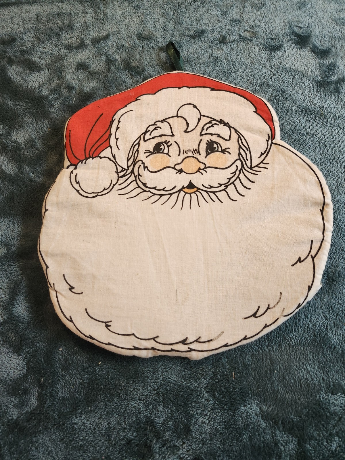 Vtg 1994 Loomco Christmas Decor Santa Foam Pot Holder / Wall Hanging 
