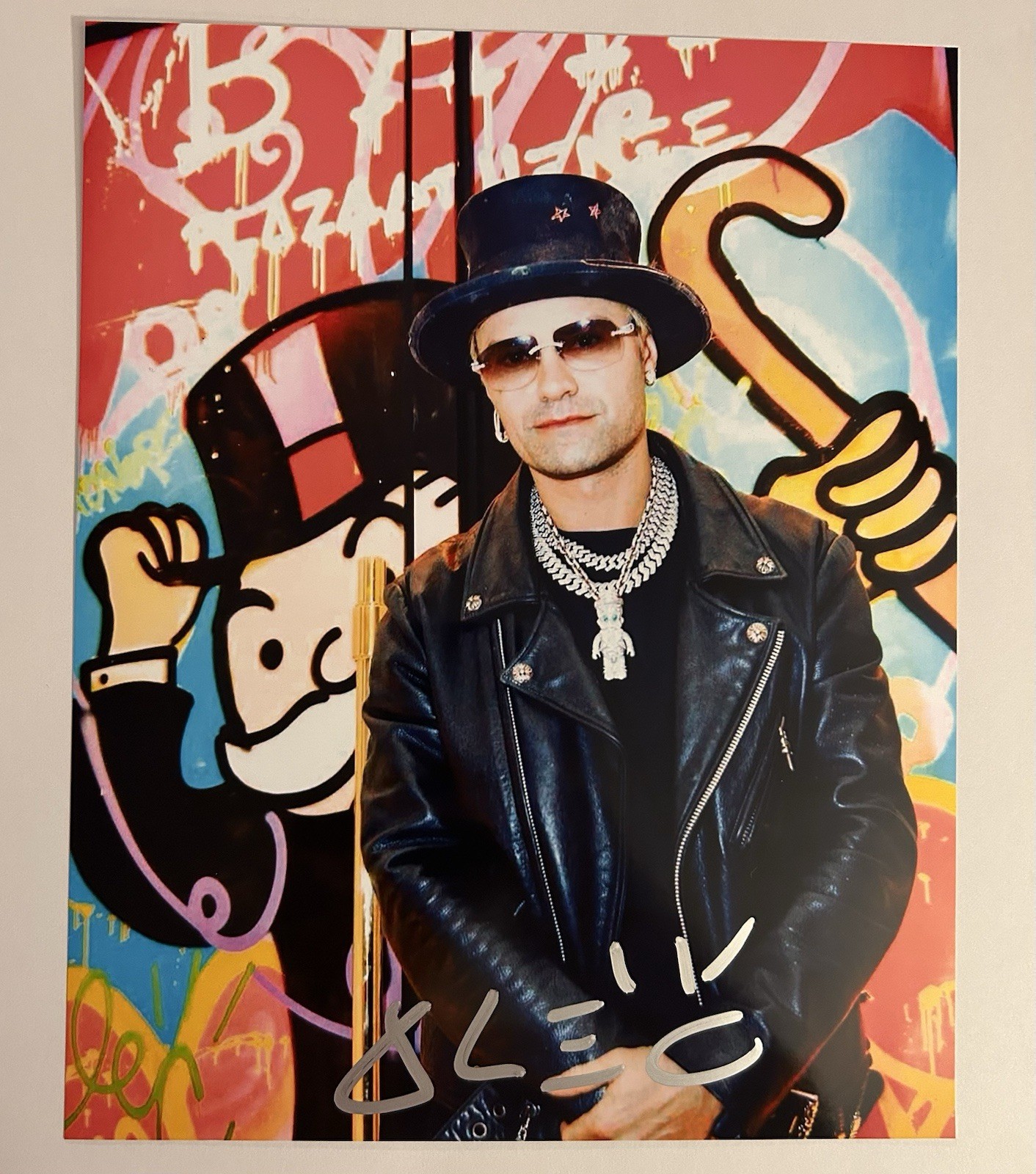Alec Monopoly Signed 8x10 Photo (Proof Pic) Street Artist Autograph