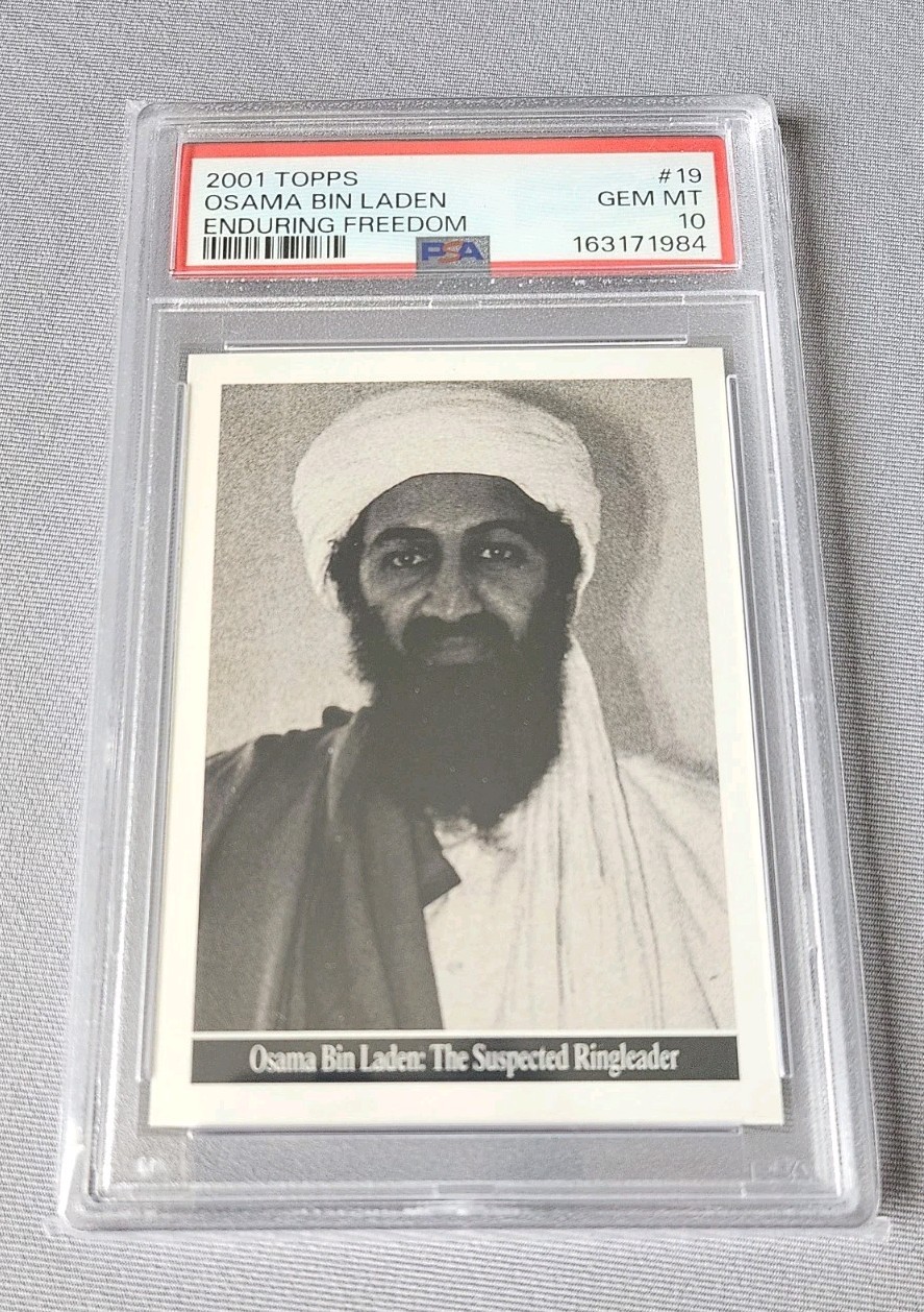 2001 TOPPS ENDURING FREEDOM #19 OSAMA BIN LADEN PSA 10 GEM MINT