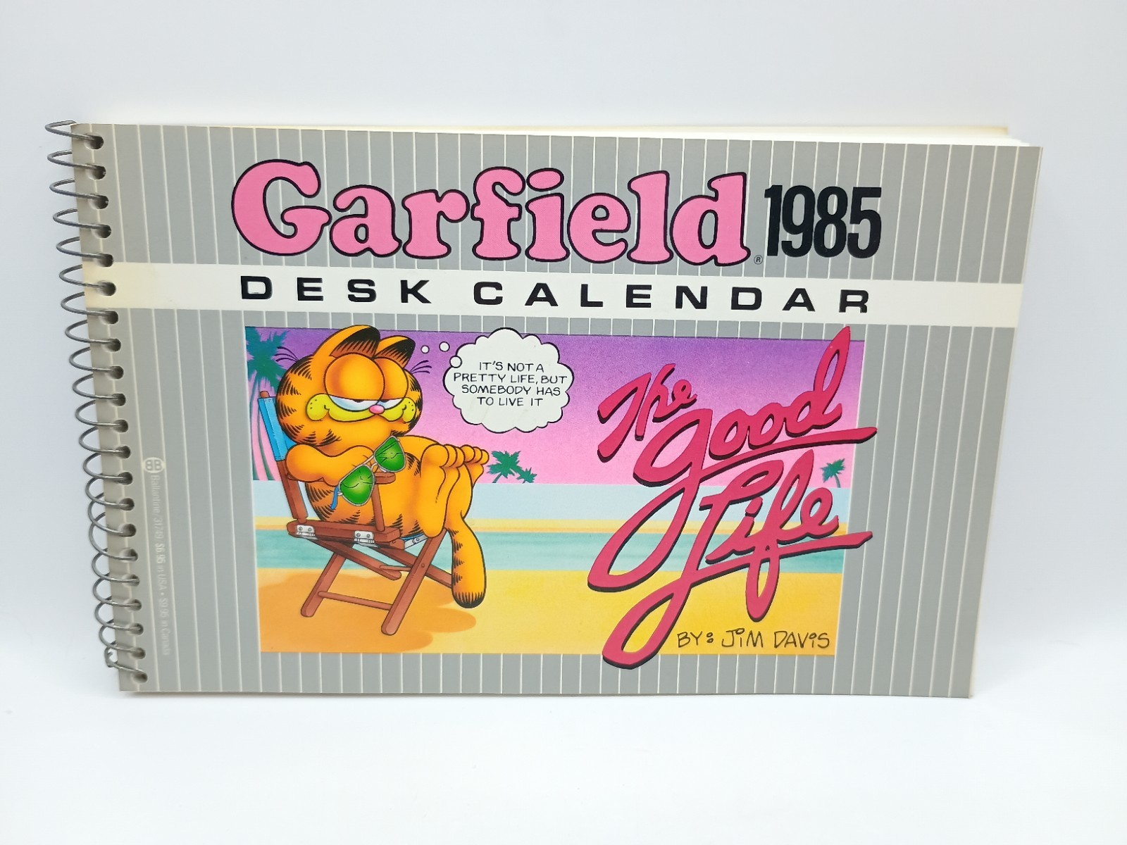 Vintage 1985 Garfield Weekly Desk Calendar Spiral Bound New Unmarked Nice Nice
