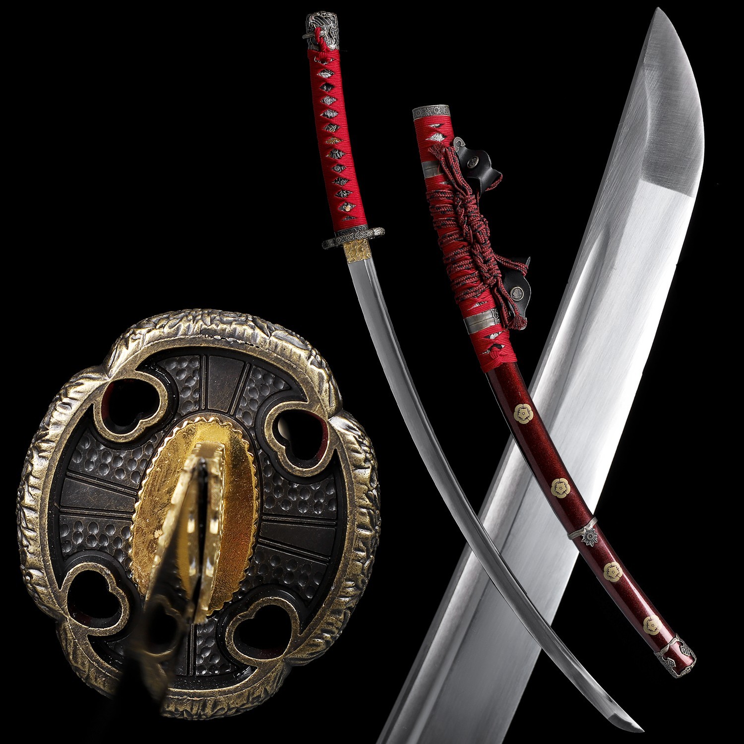 Japanese Samurai Katana Real Tachi Sword Full Tang T10 Steel Battle Ready Sharp 