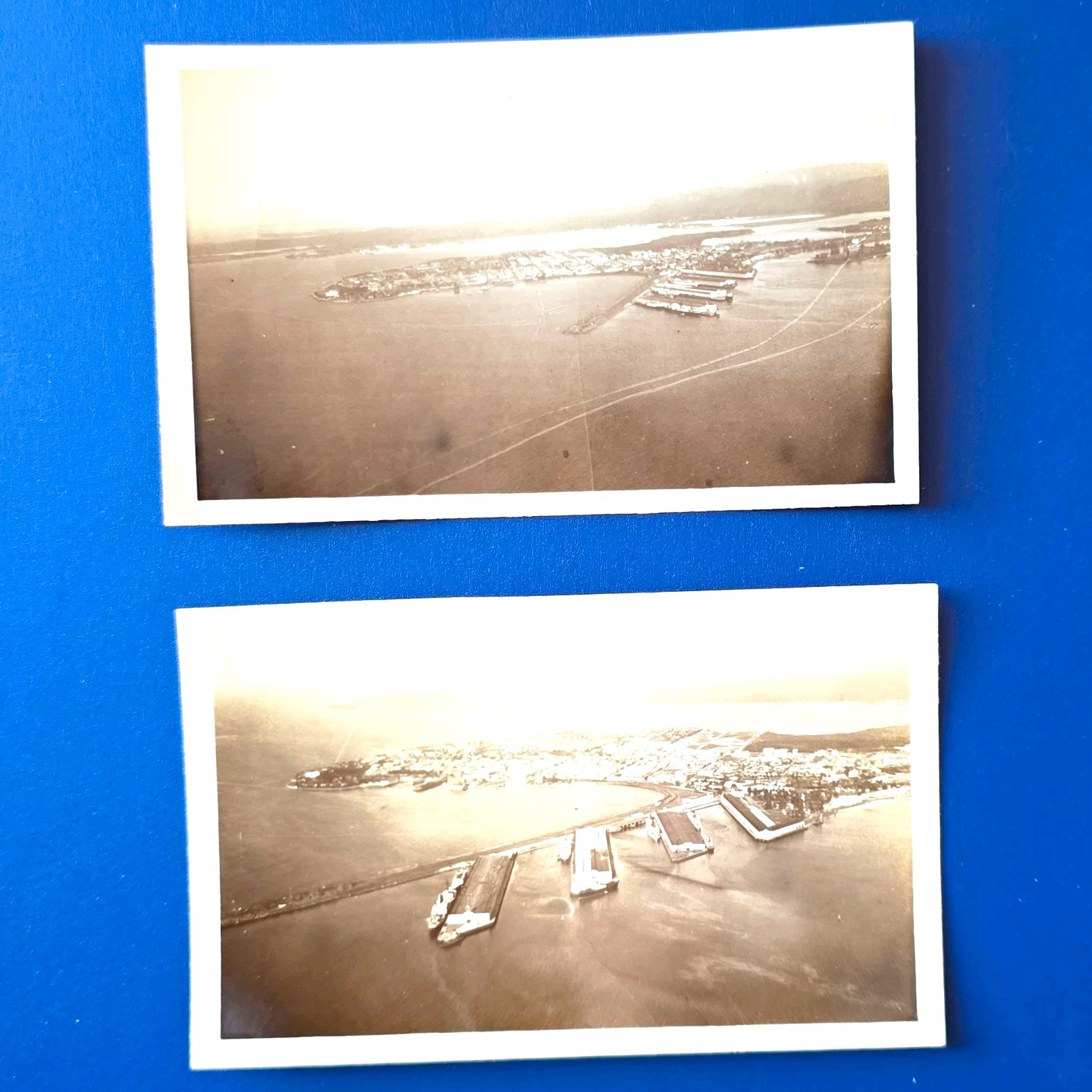 2- rare aerial photos of the Cristobal/ Colon Panama Ship docks