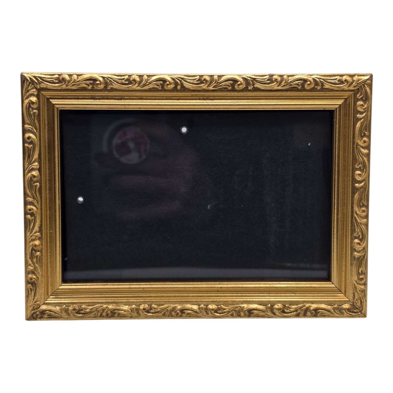 Vintage Ornate Gold Wood 5x7 Photo Frame Baroque Victorian Tabletop Wall Decor