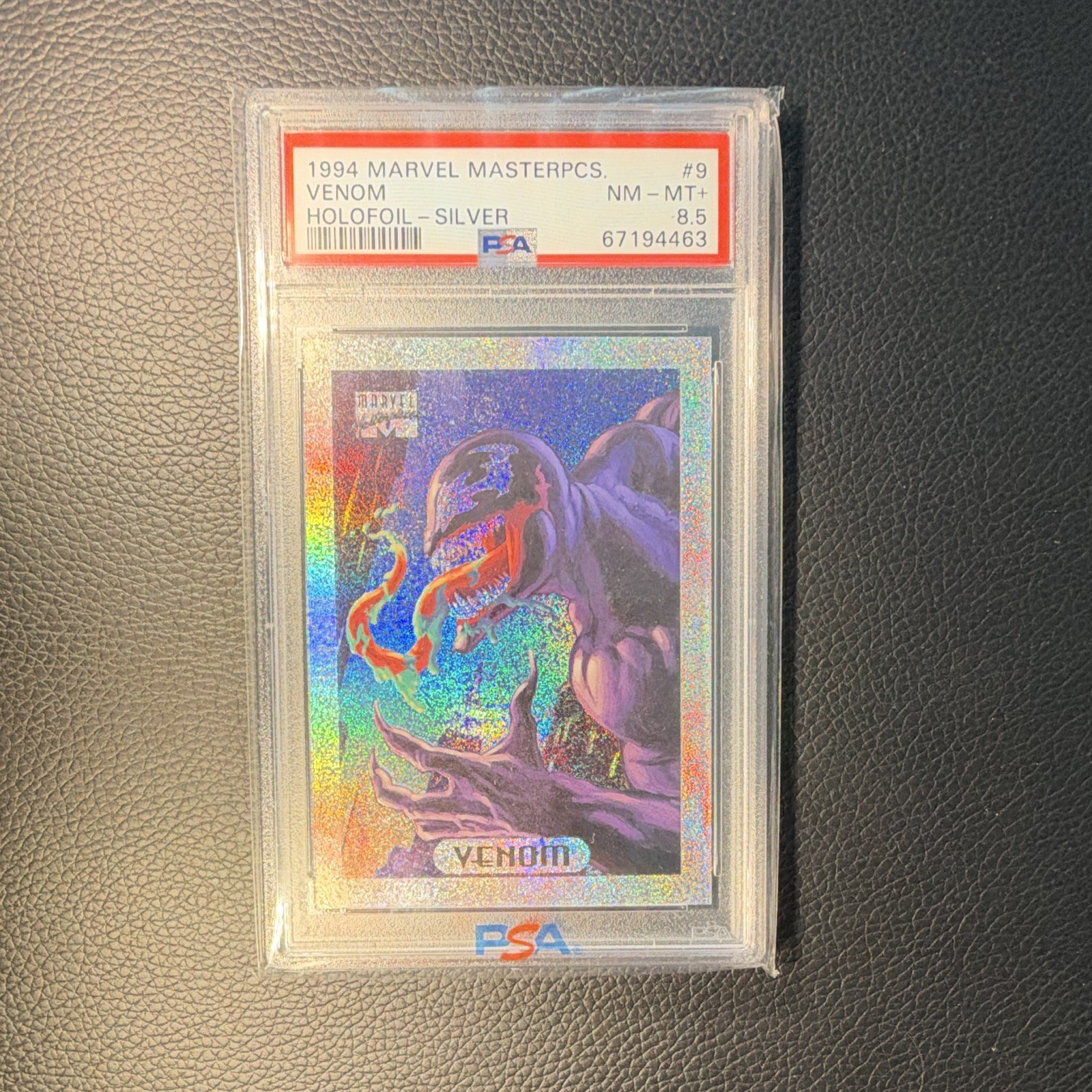 Marvel 1994 Marvel Masterpieces #9 Venom Holofoil Silver PSA 8.5 Card