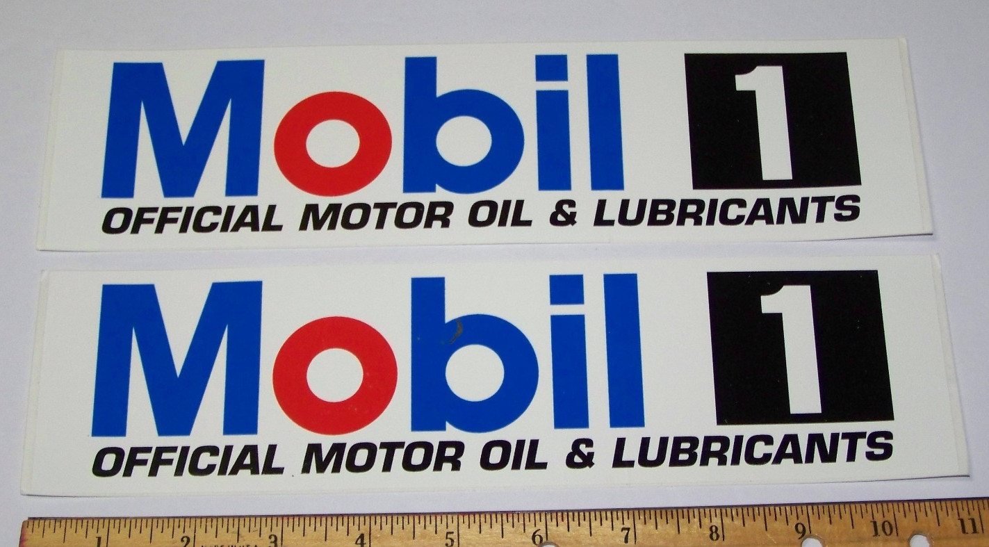 Mobil 1 Official Motor Oil & Lub fender contingency racing Decal Stickers 10.75\